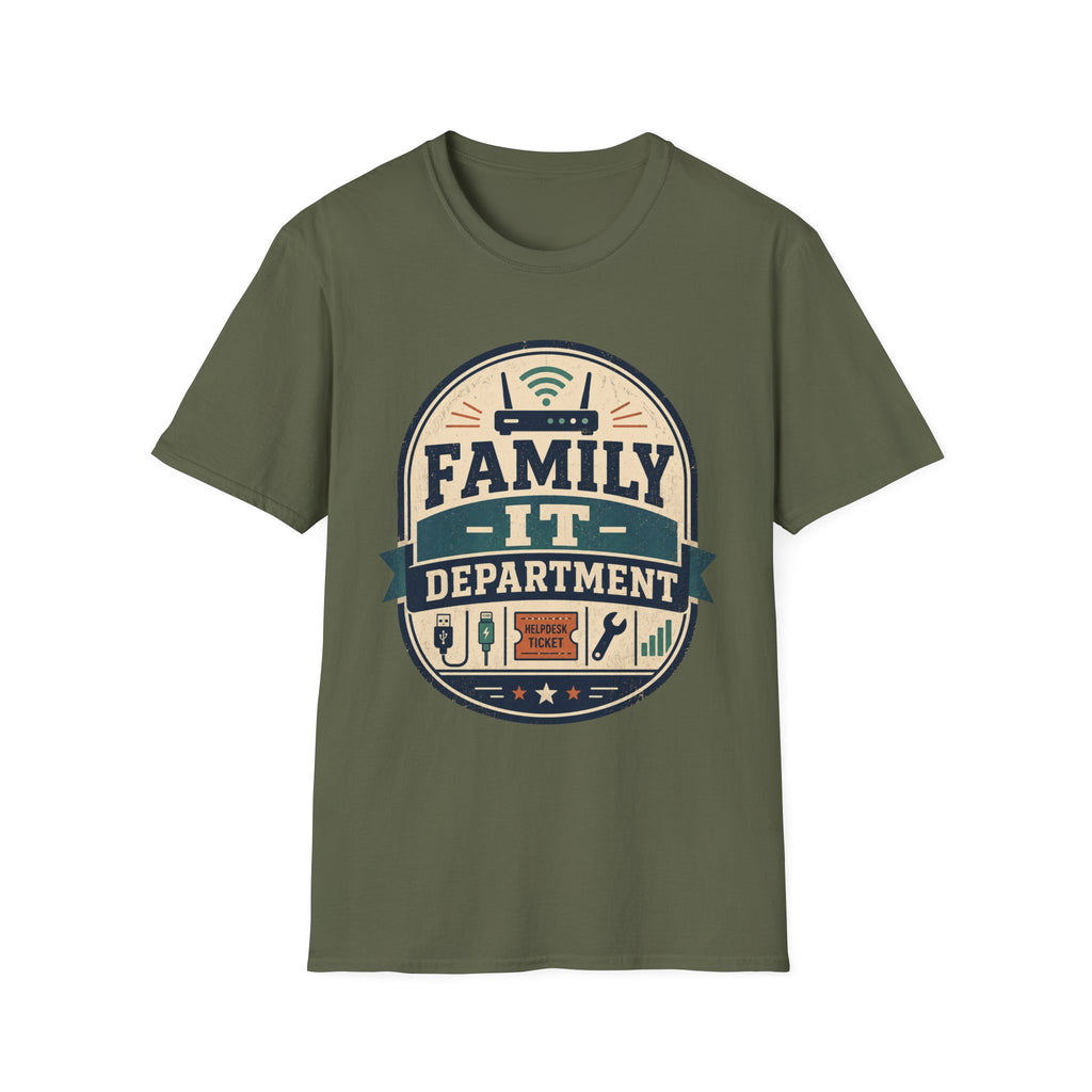 Family IT Department Retro Light T-Shirt