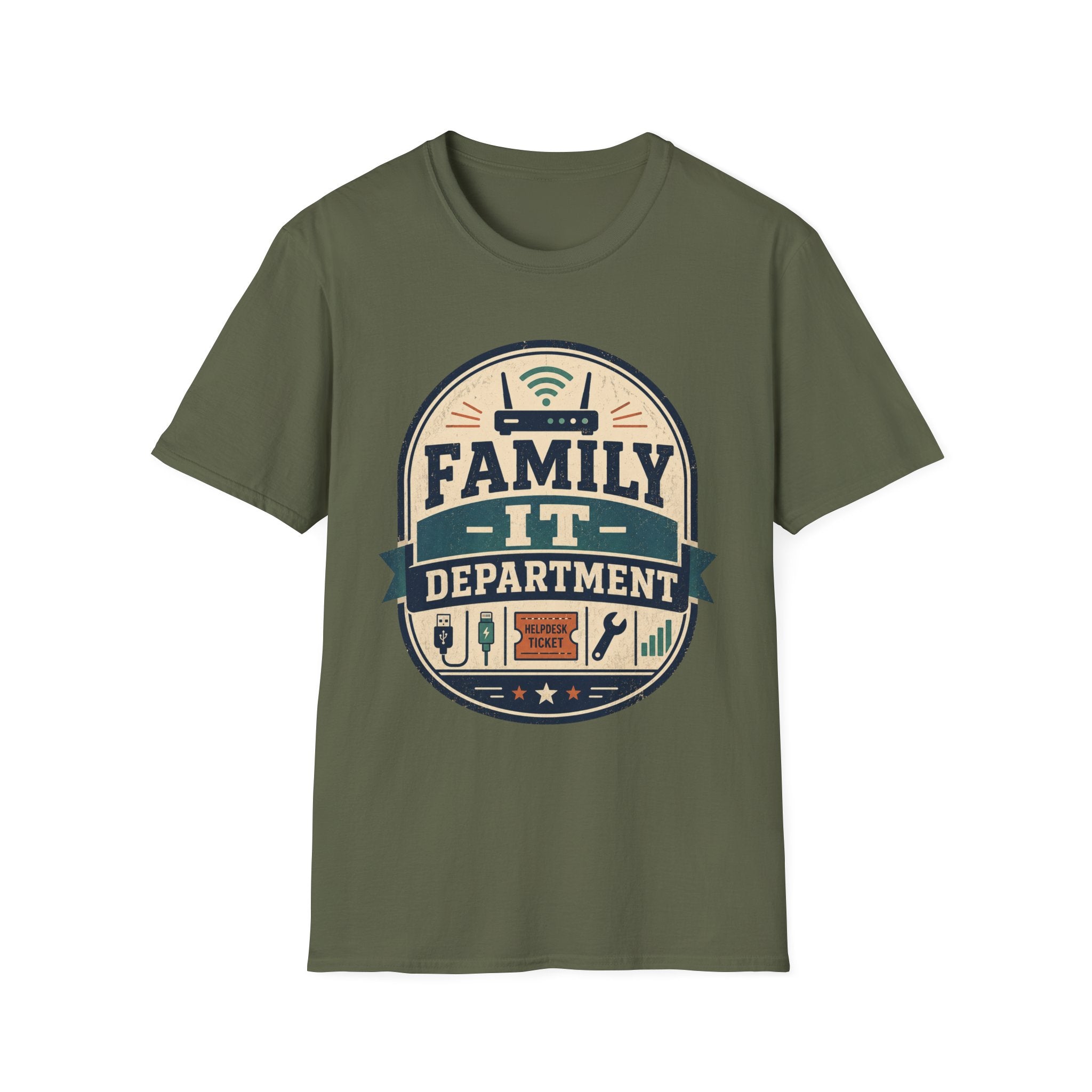 Family IT Department Retro Light T-Shirt