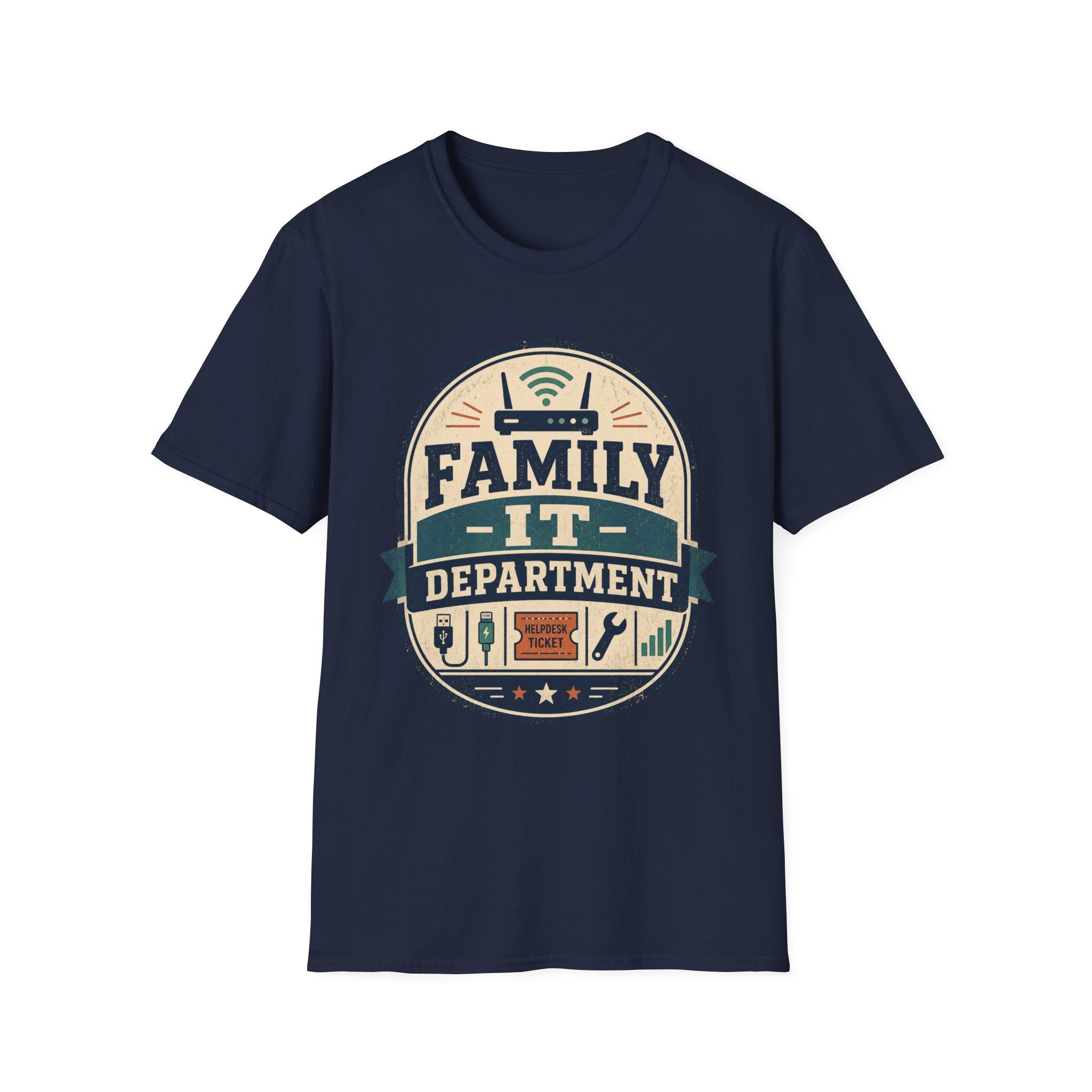 Family IT Department Retro Light T-Shirt