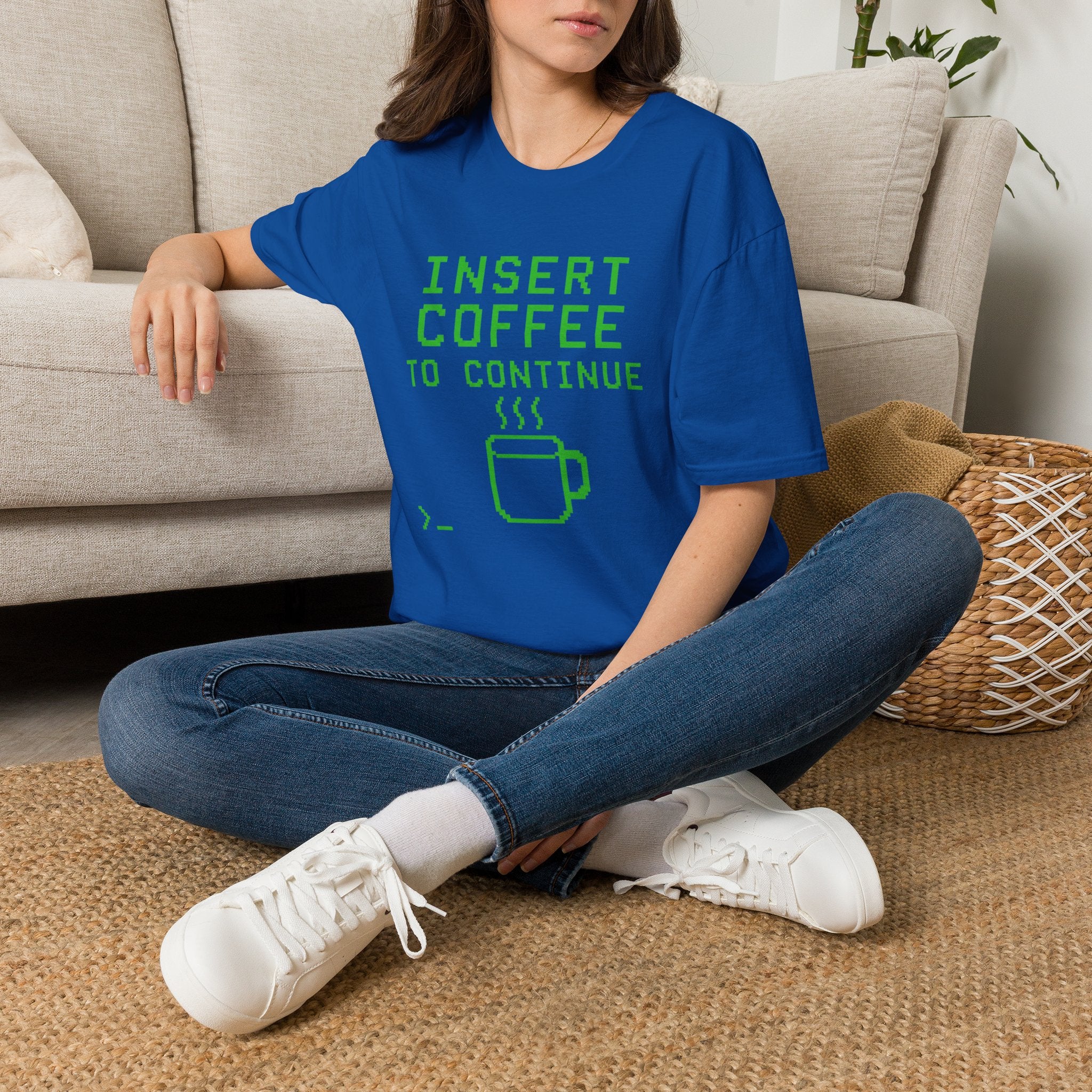 Insert Coffee To Continue Retro Gamer T-Shirt