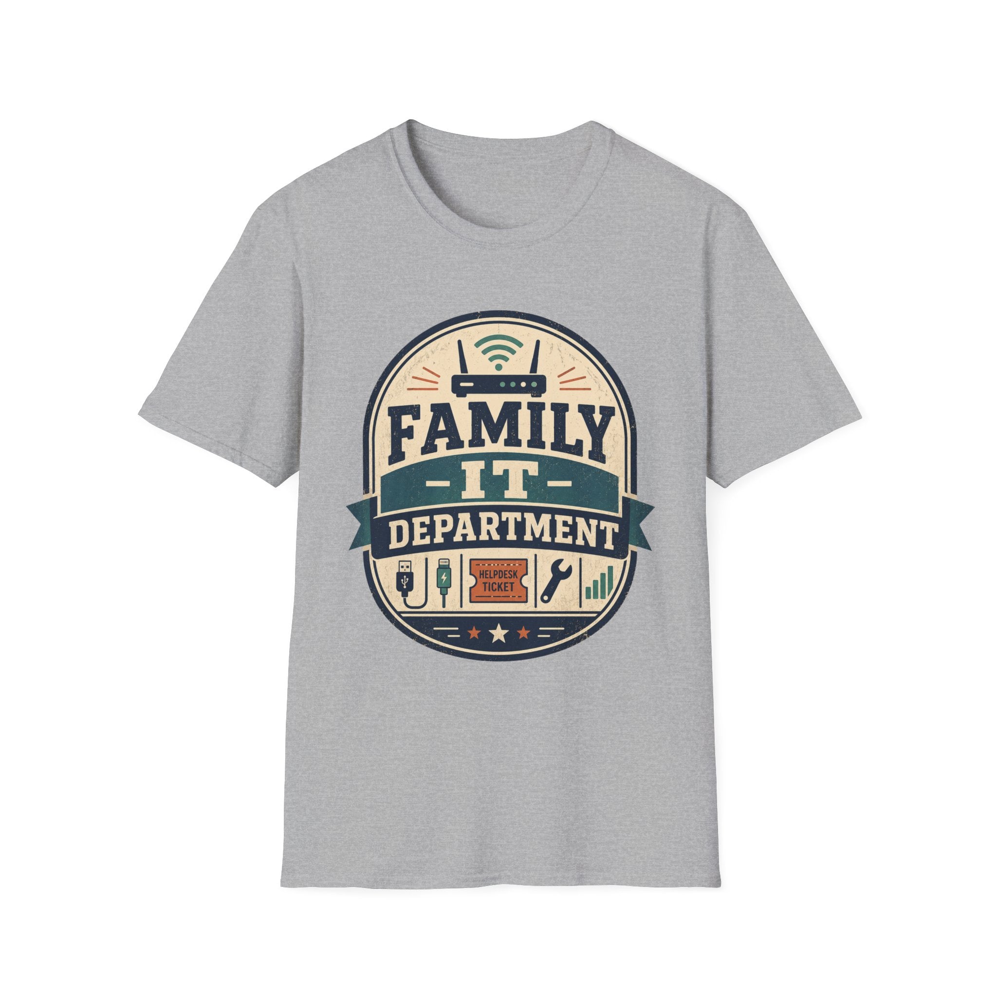 Family IT Department Retro Light T-Shirt