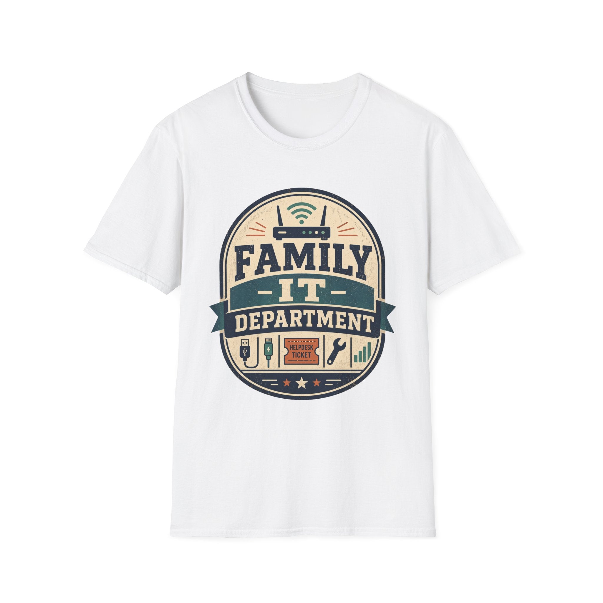 Family IT Department Retro Light T-Shirt
