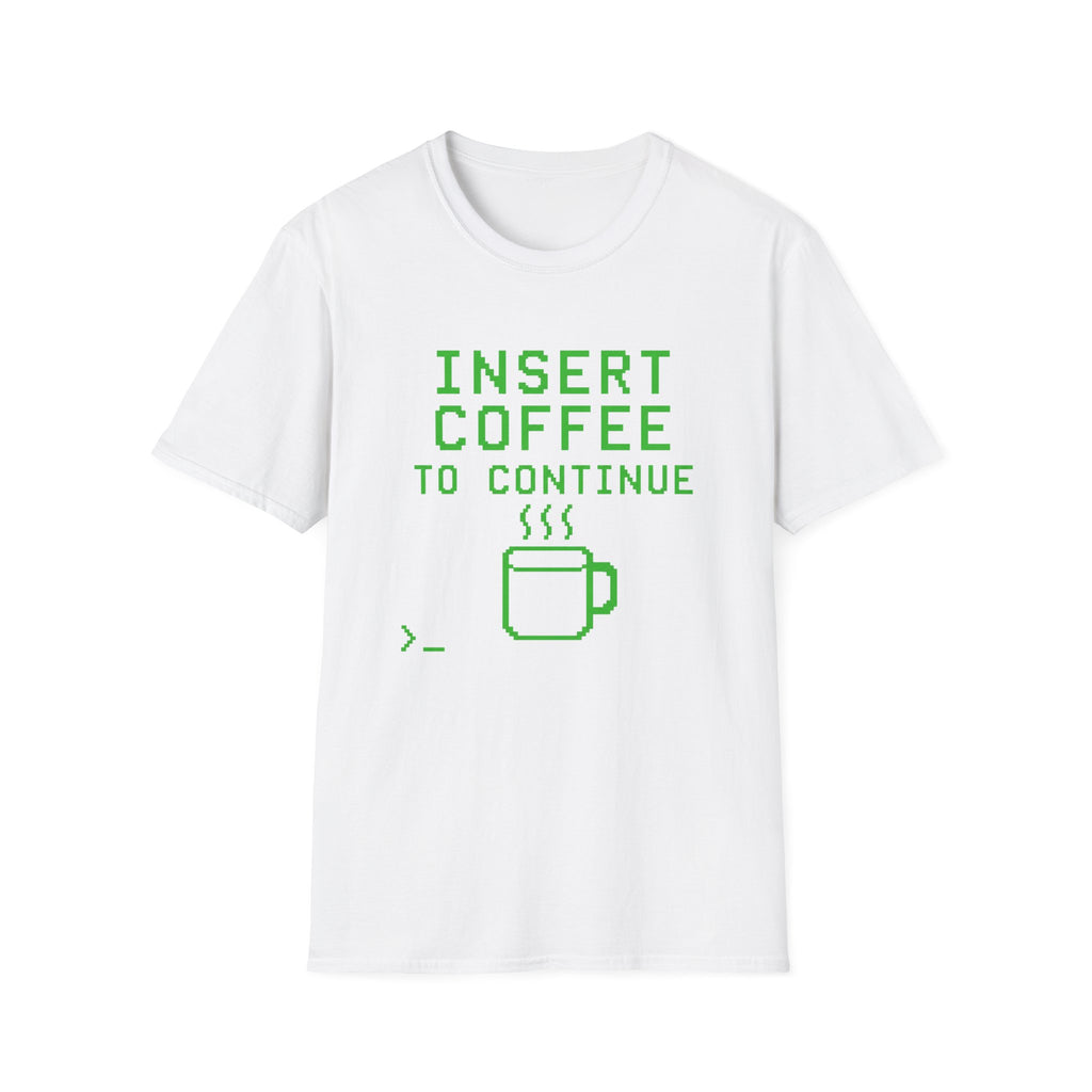 Insert Coffee To Continue Retro Gamer T-Shirt