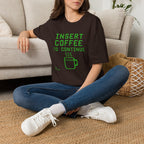 Insert Coffee To Continue Retro Gamer T-Shirt