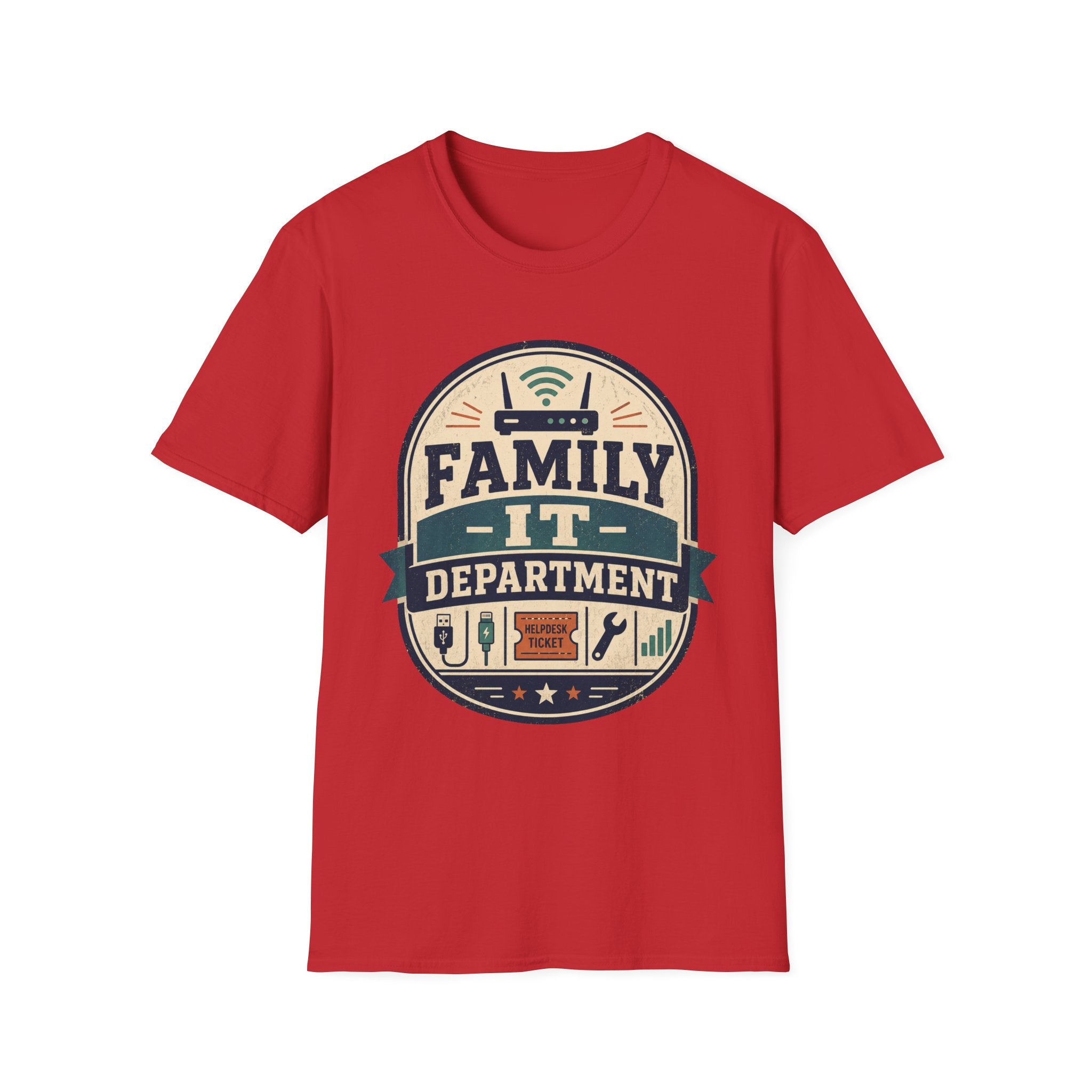 Family IT Department Retro Light T-Shirt