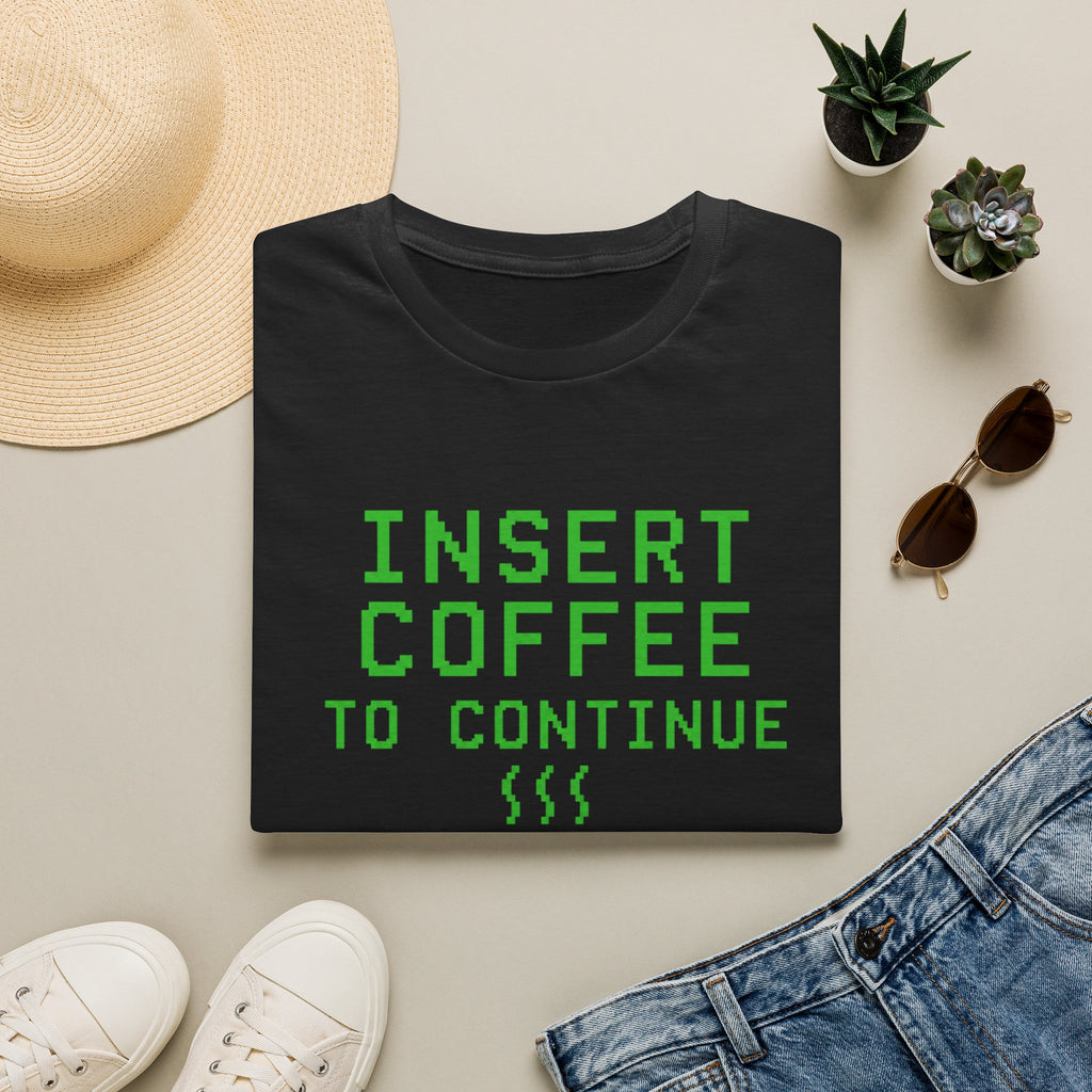 Insert Coffee To Continue Retro Gamer T-Shirt