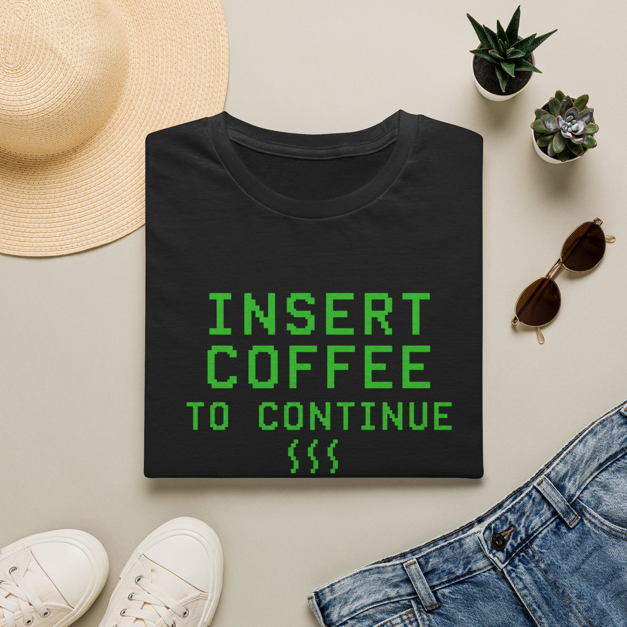 Insert Coffee To Continue Retro Gamer T-Shirt
