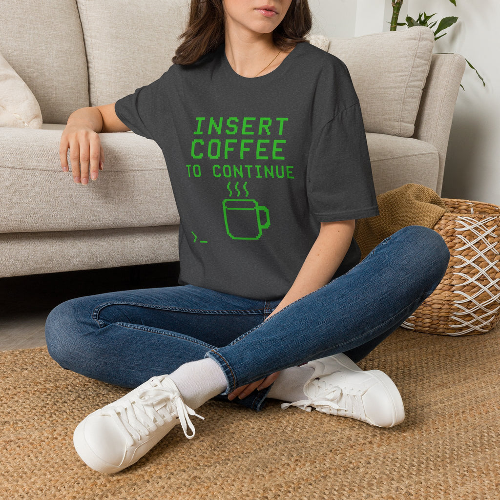 Insert Coffee To Continue Retro Gamer T-Shirt