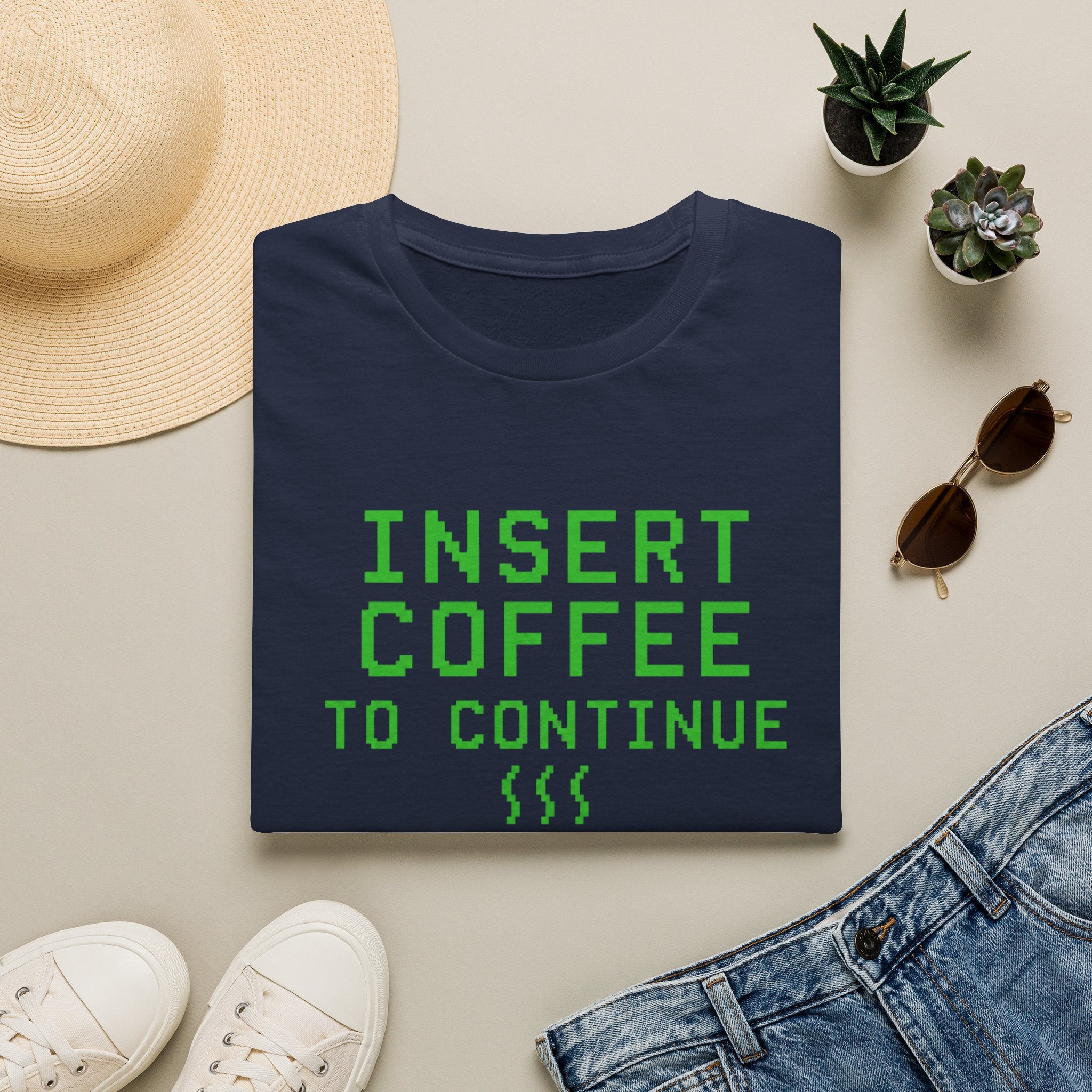 Insert Coffee To Continue Retro Gamer T-Shirt