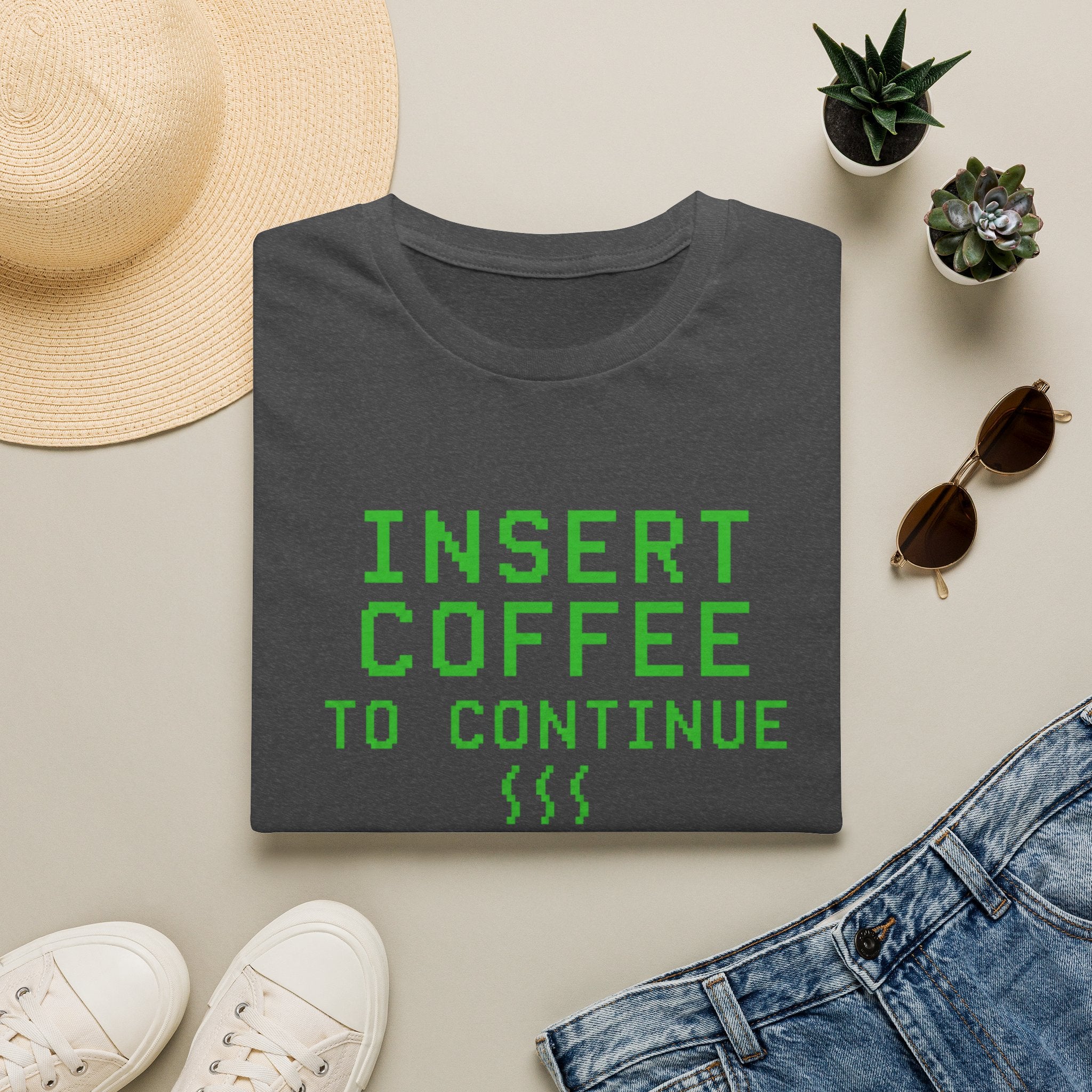 Insert Coffee To Continue Retro Gamer T-Shirt