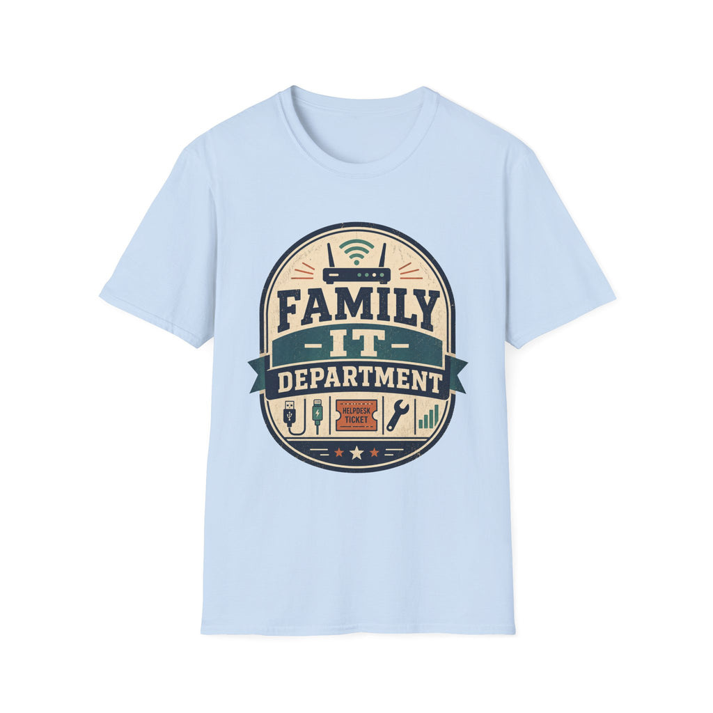 Family IT Department Retro Light T-Shirt