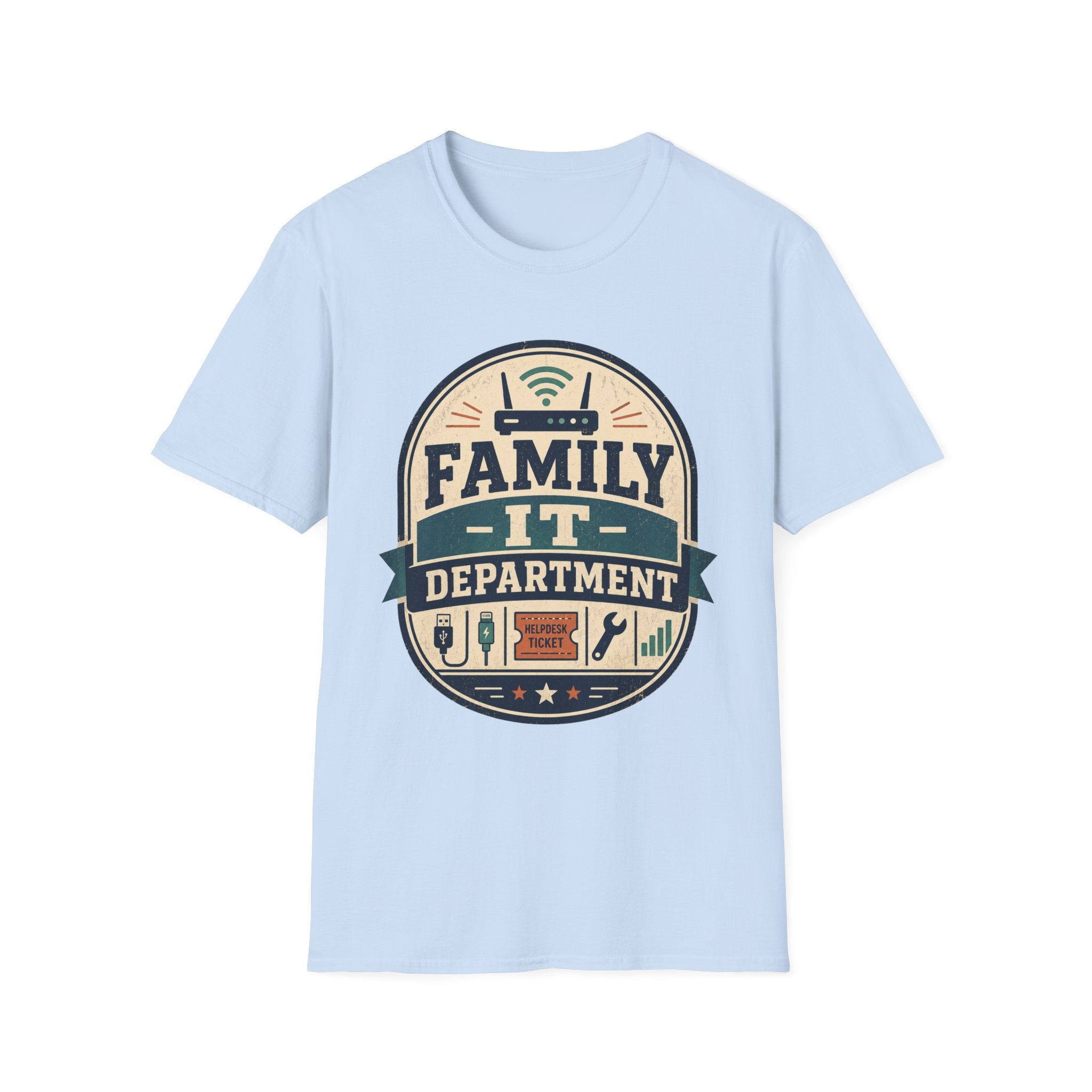 Family IT Department Retro Light T-Shirt