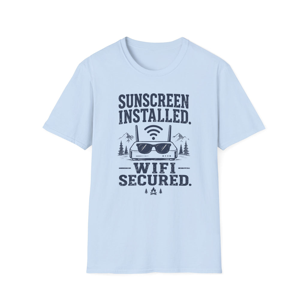 Sunscreen Installed WiFi Secured T-Shirt