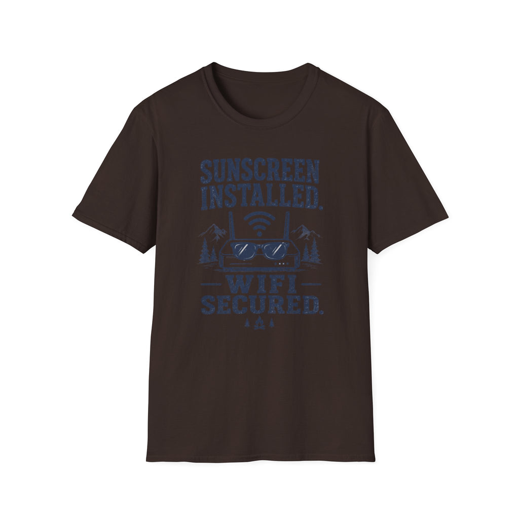 Sunscreen Installed WiFi Secured T-Shirt