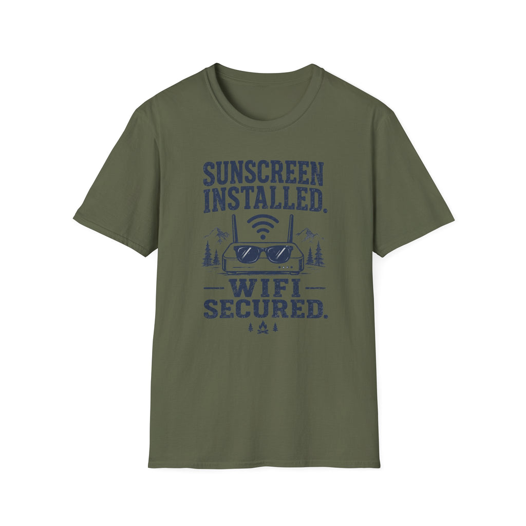 Sunscreen Installed WiFi Secured T-Shirt