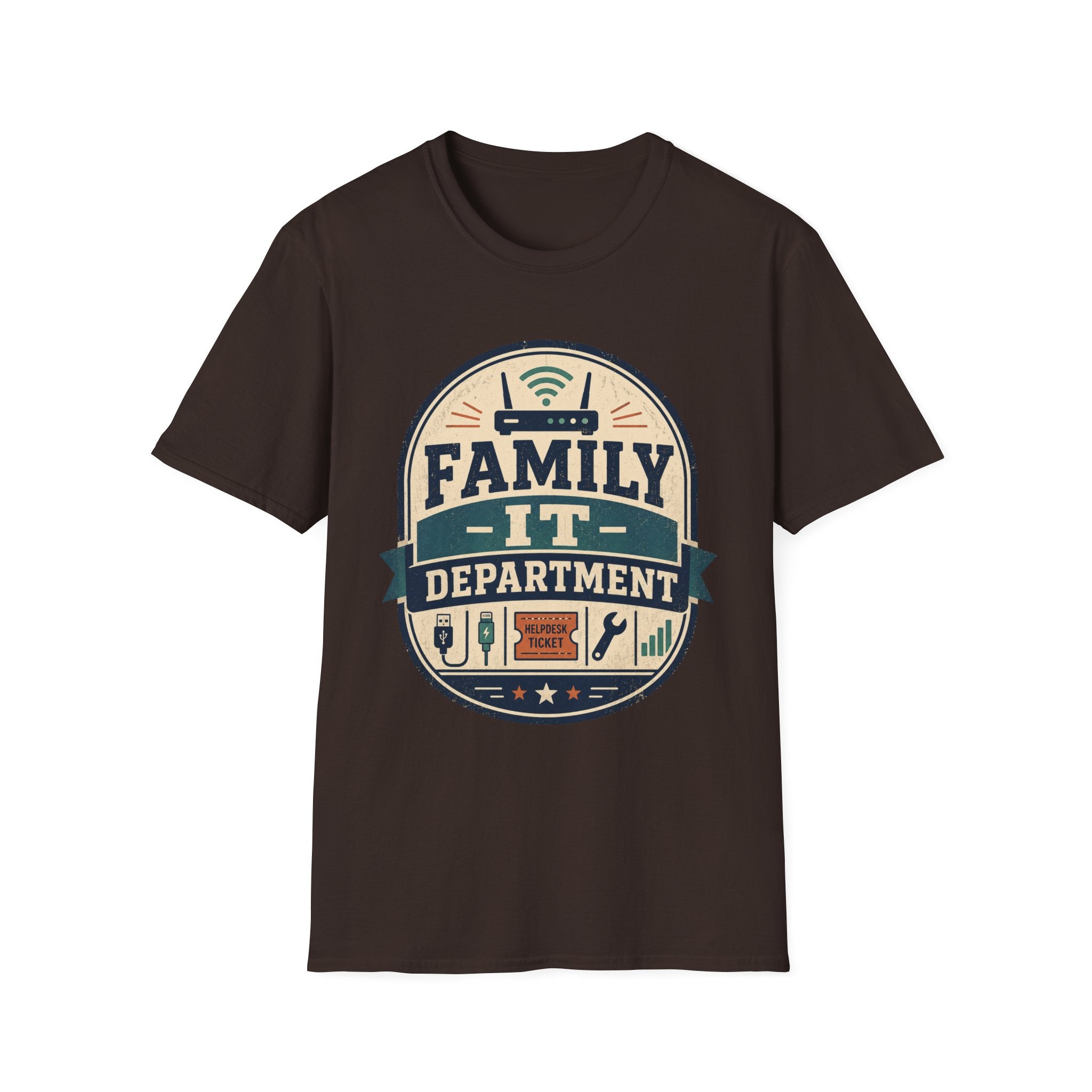 Family IT Department Retro Light T-Shirt