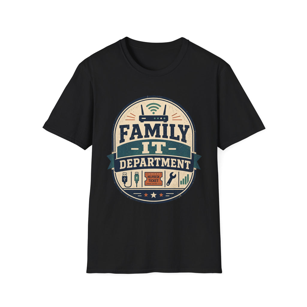 Family IT Department Retro Light T-Shirt