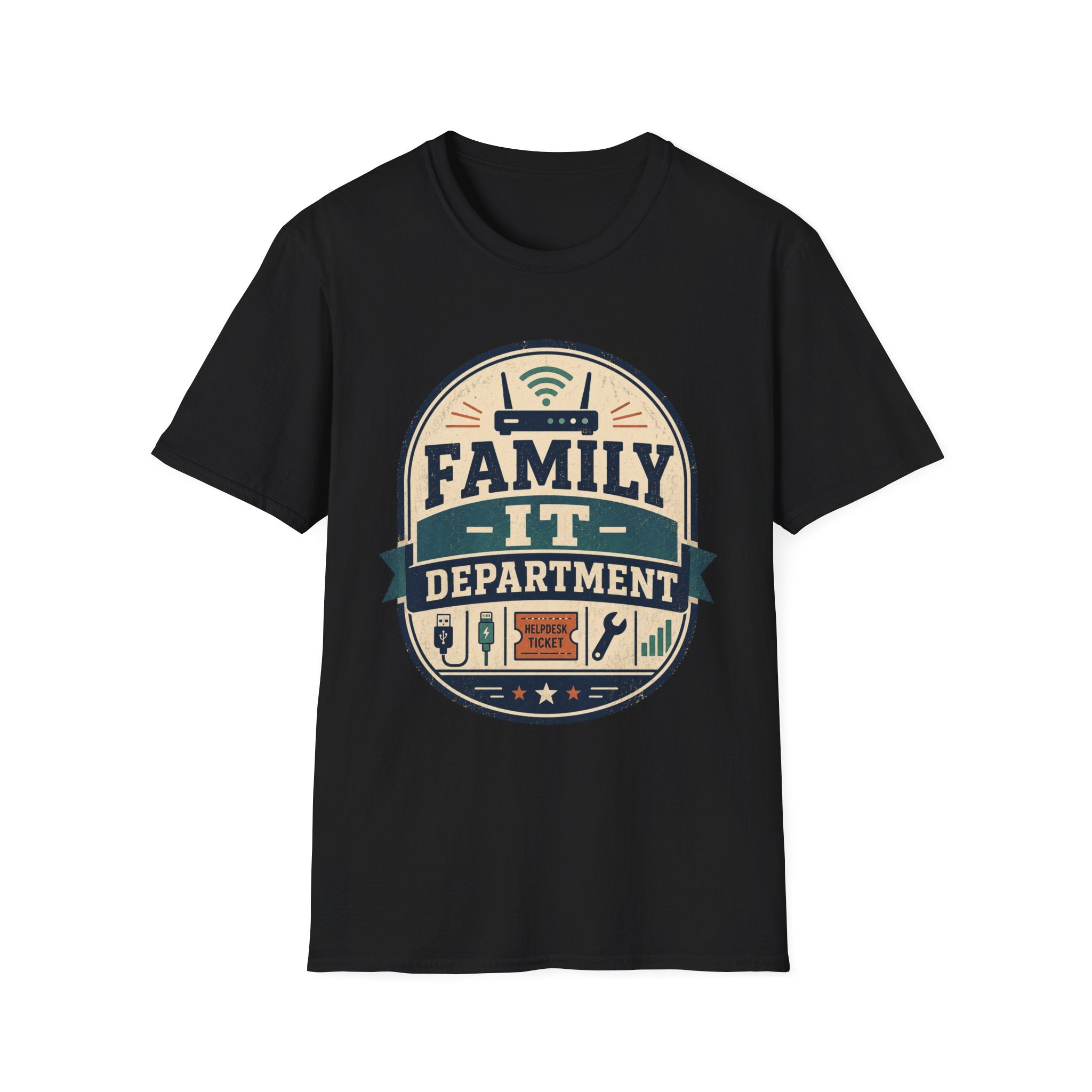Family IT Department Retro Light T-Shirt