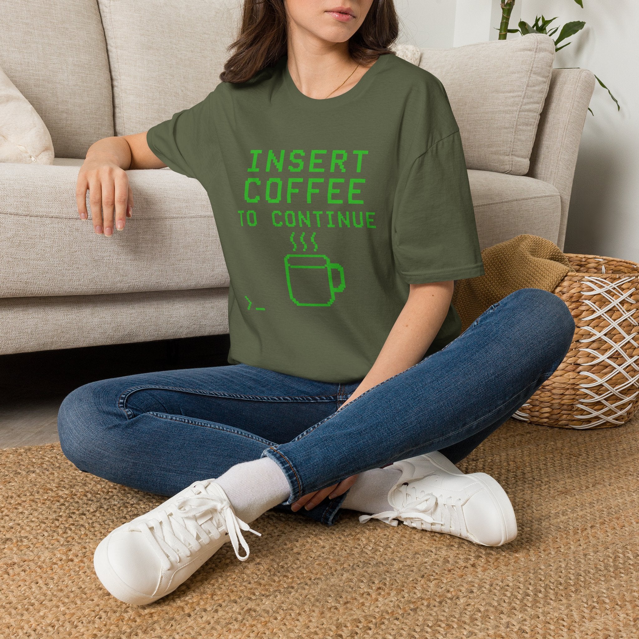 Insert Coffee To Continue Retro Gamer T-Shirt