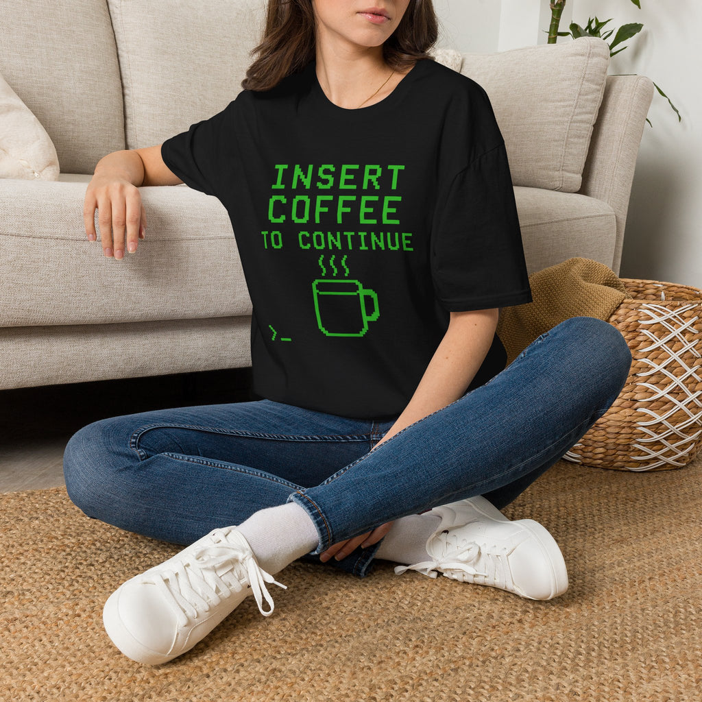 Insert Coffee To Continue Retro Gamer T-Shirt
