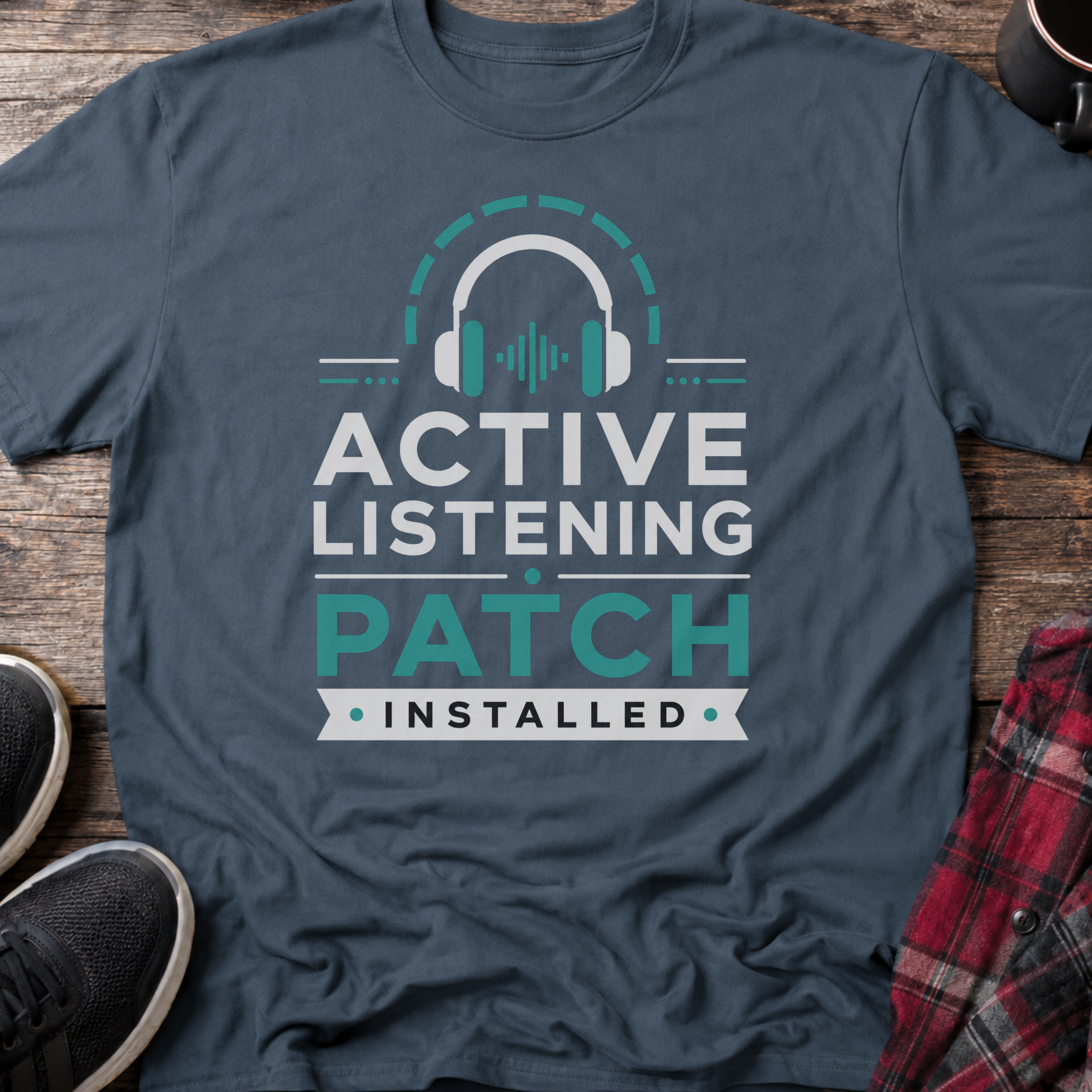 Active Listening Patch Installed T‑Shirt