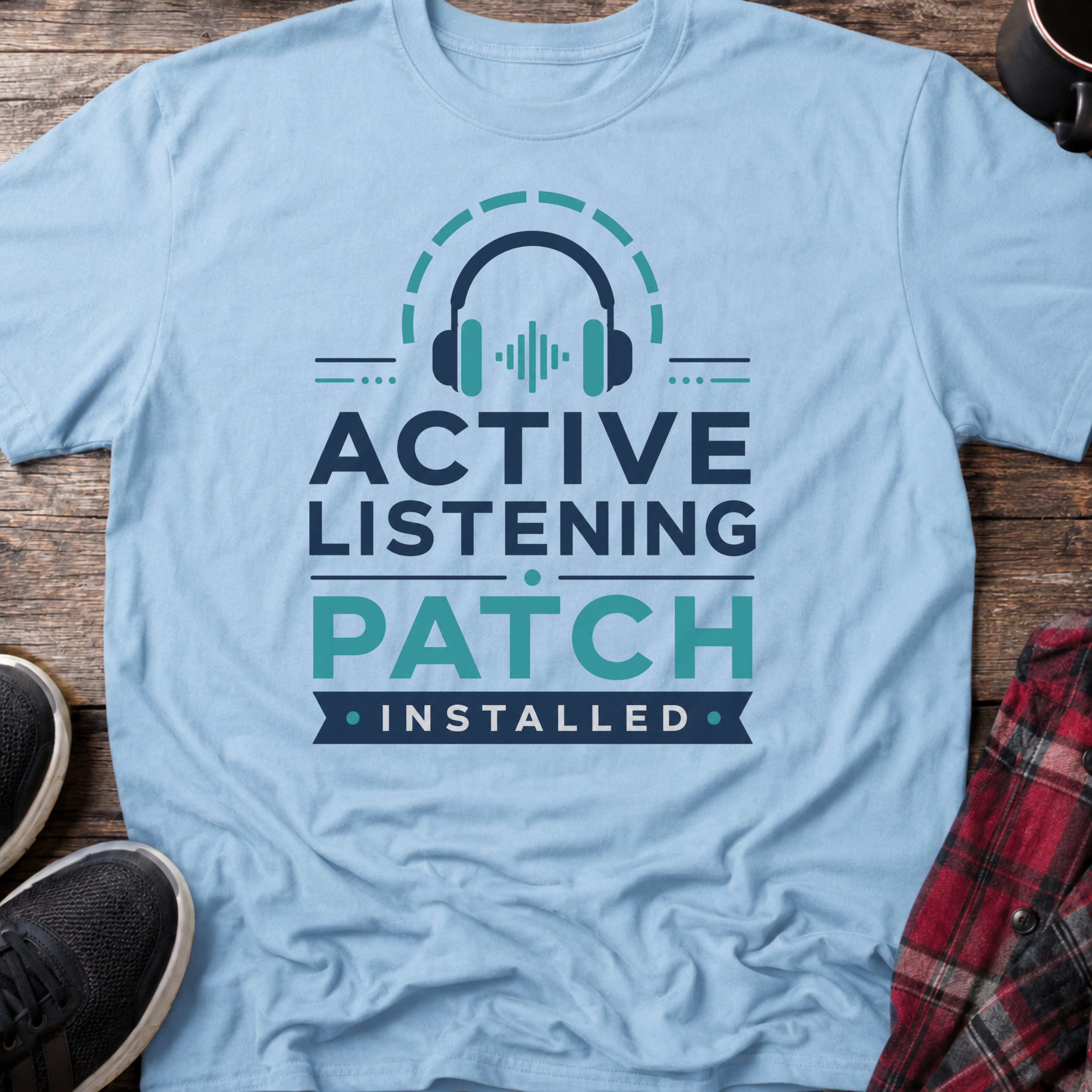 Active Listening Patch Installed T‑Shirt