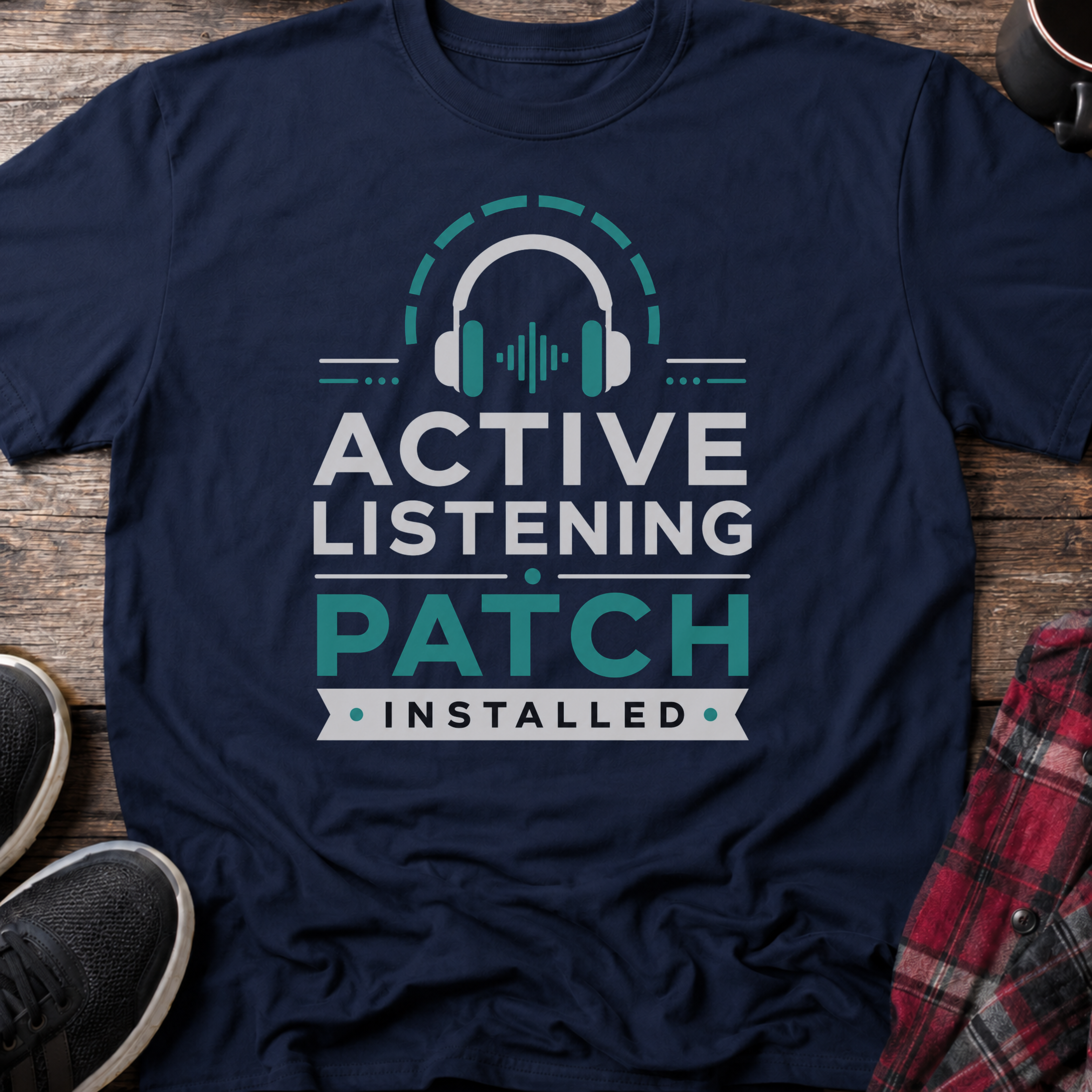 Active Listening Patch Installed T‑Shirt