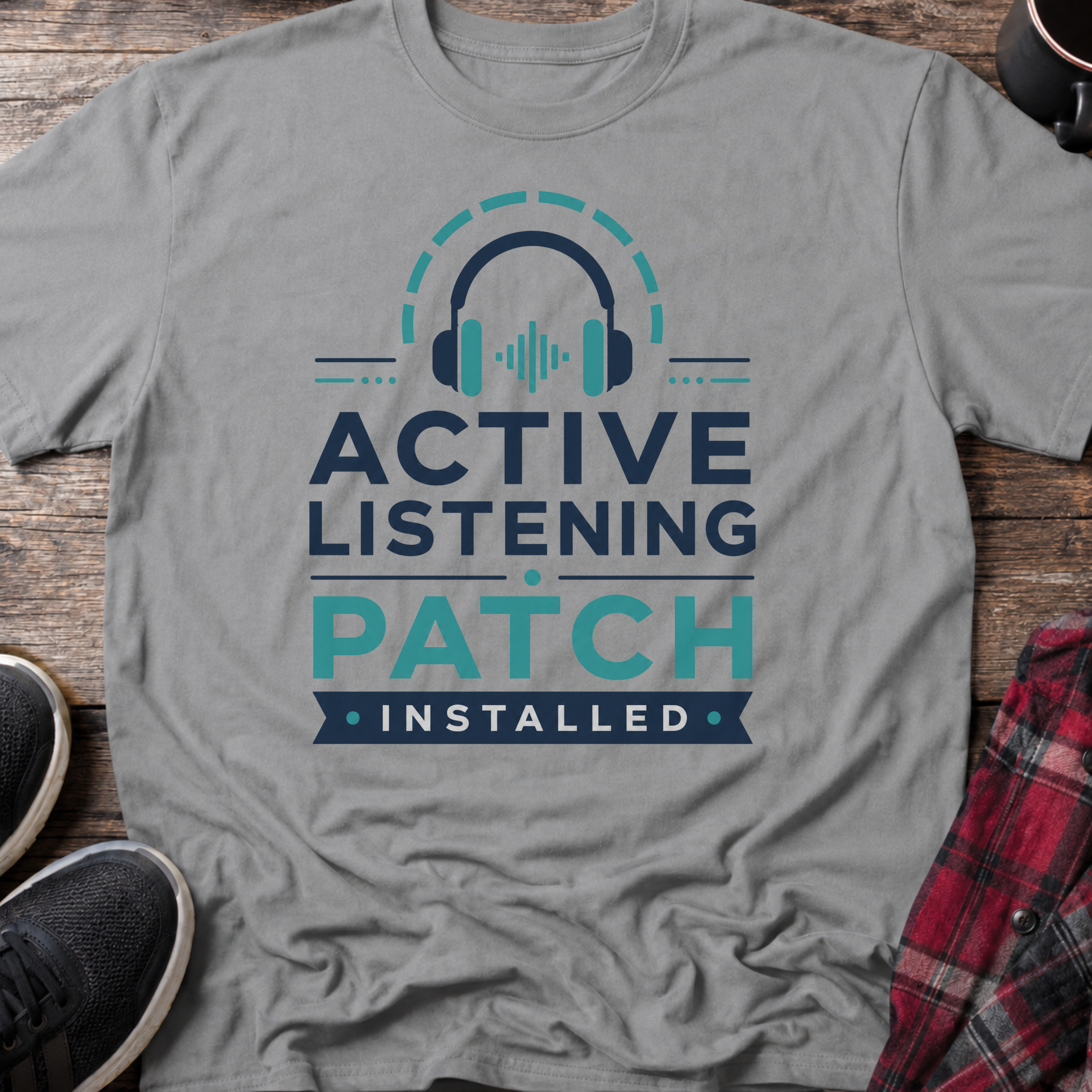 Active Listening Patch Installed T‑Shirt