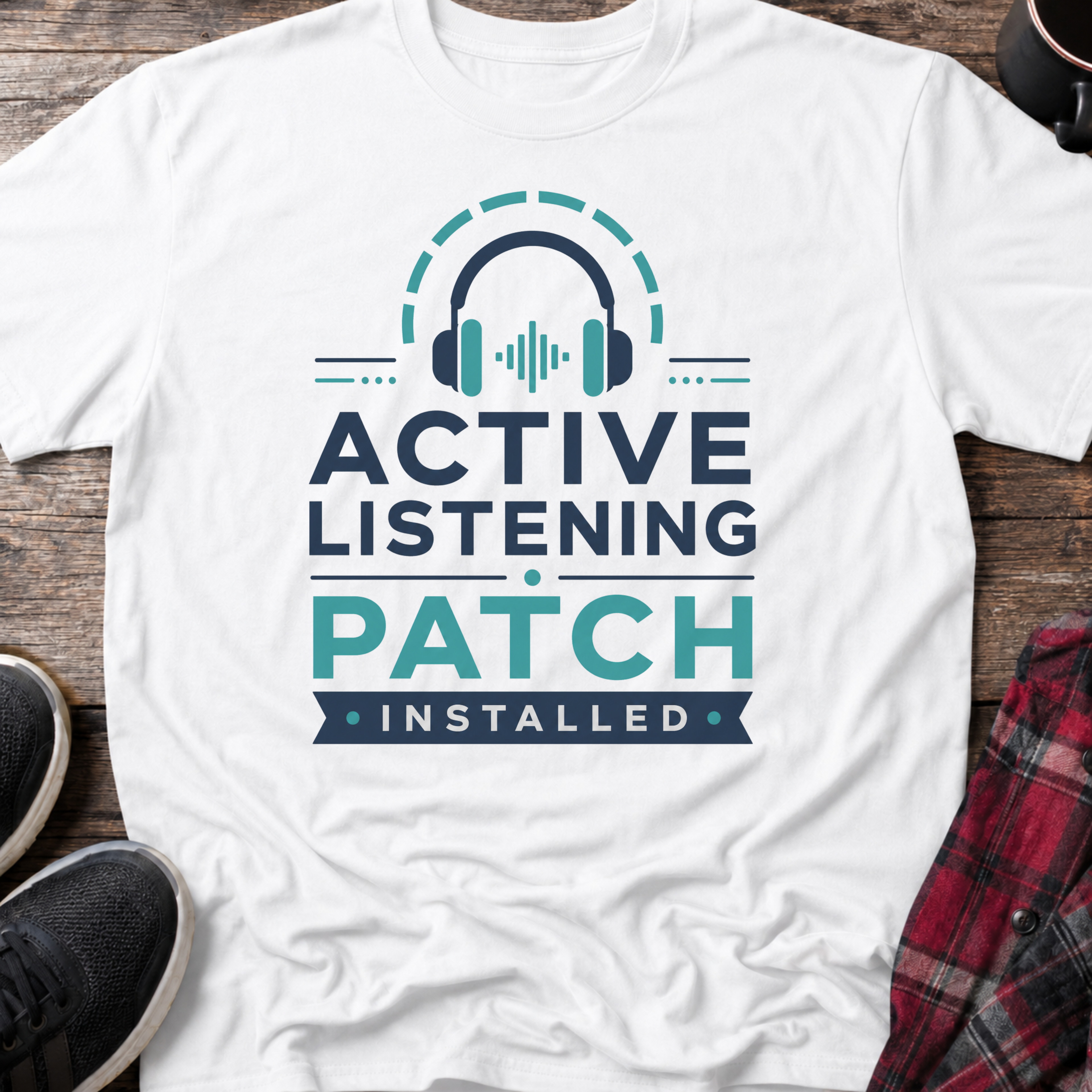 Active Listening Patch Installed T‑Shirt