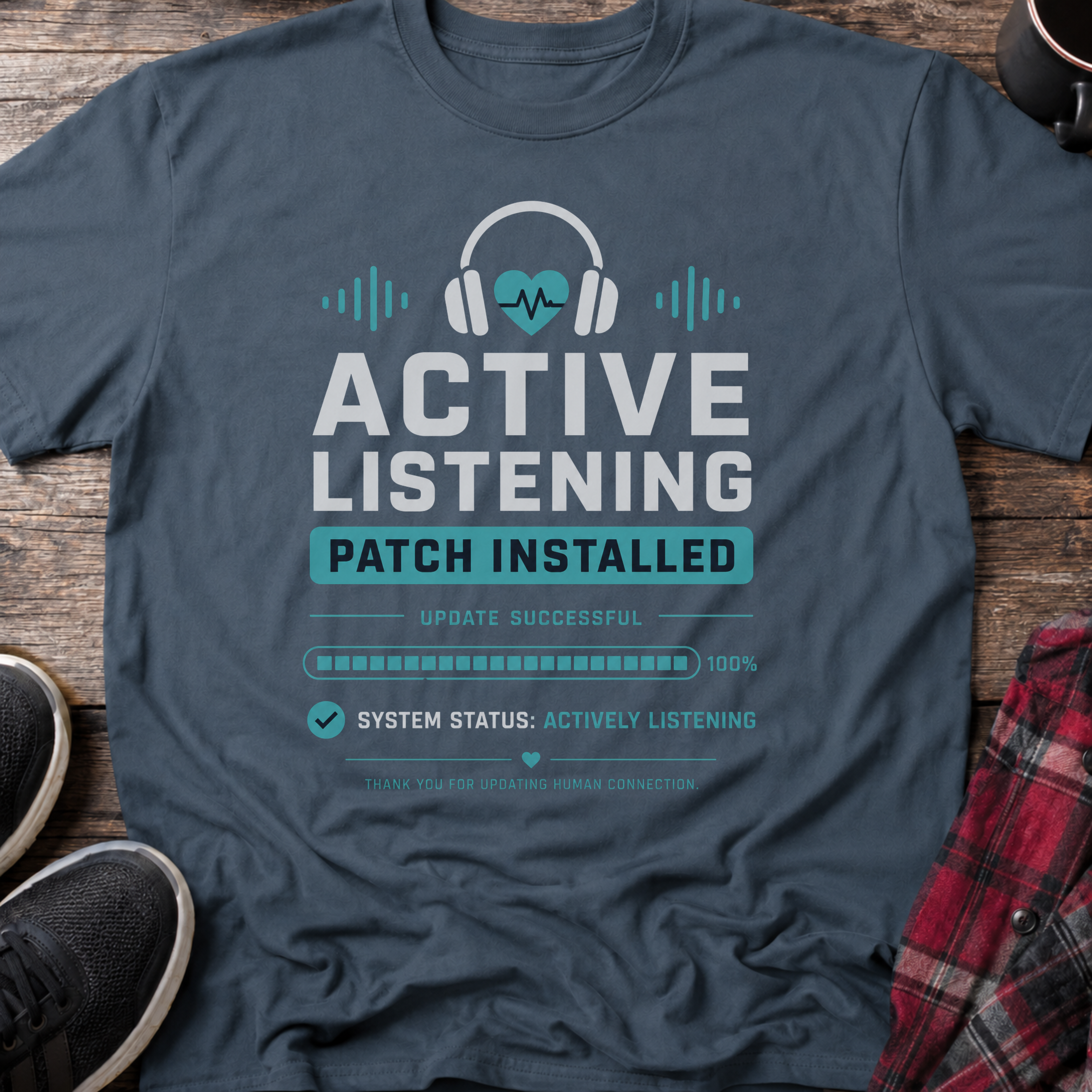 Active Listening Patch Installed T-Shirt