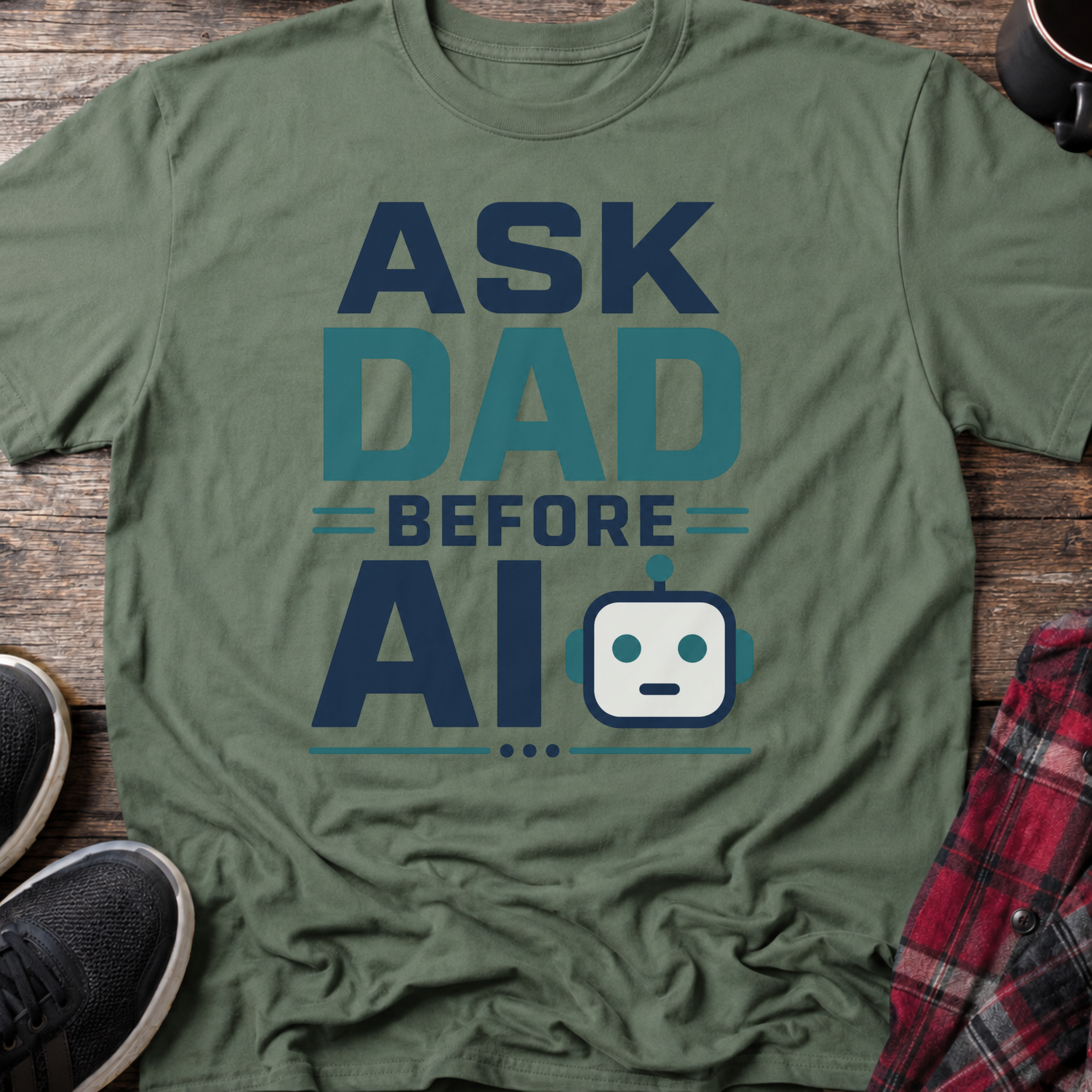 Ask Dad Before AI T-Shirt