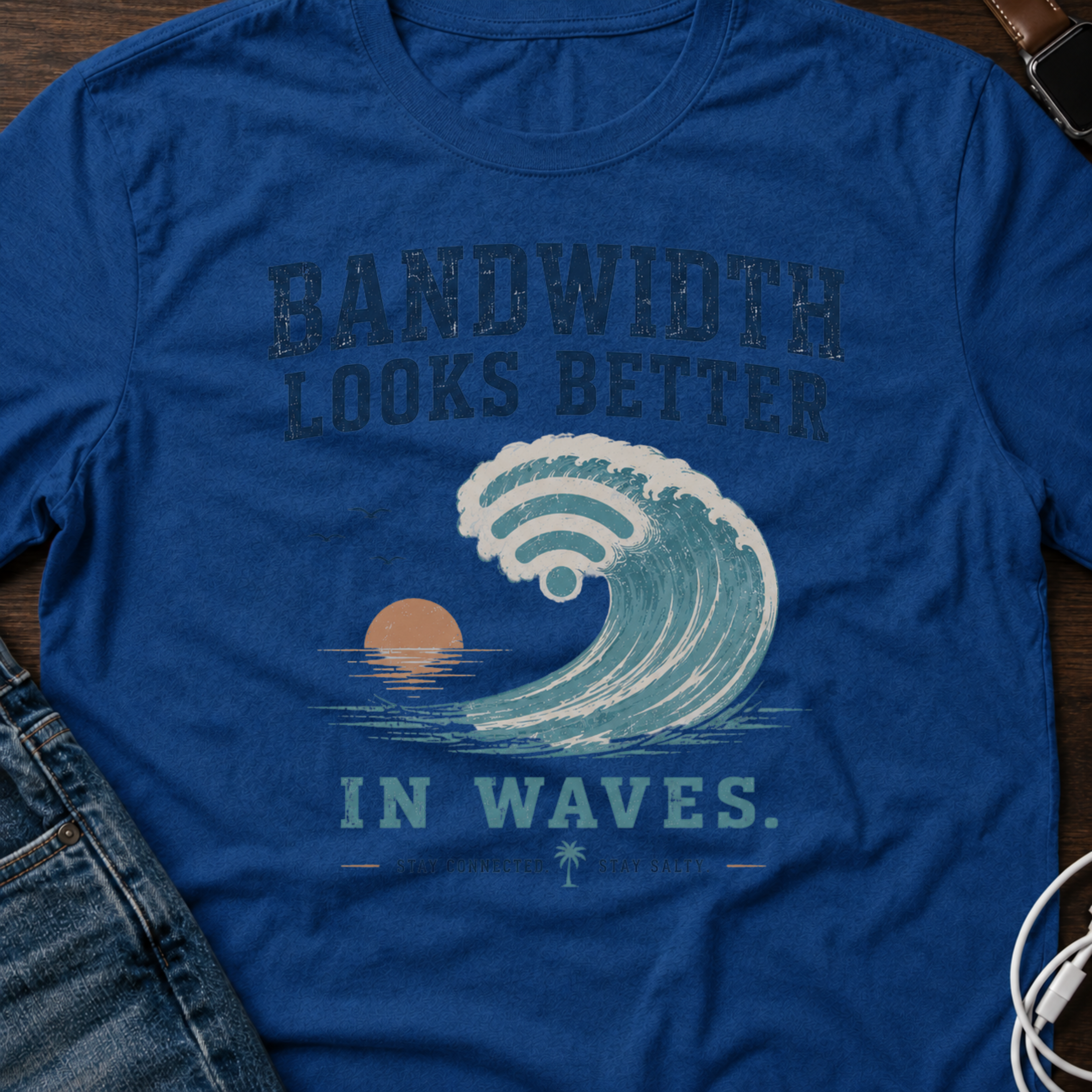 Bandwidth Looks Better in Waves T-Shirt