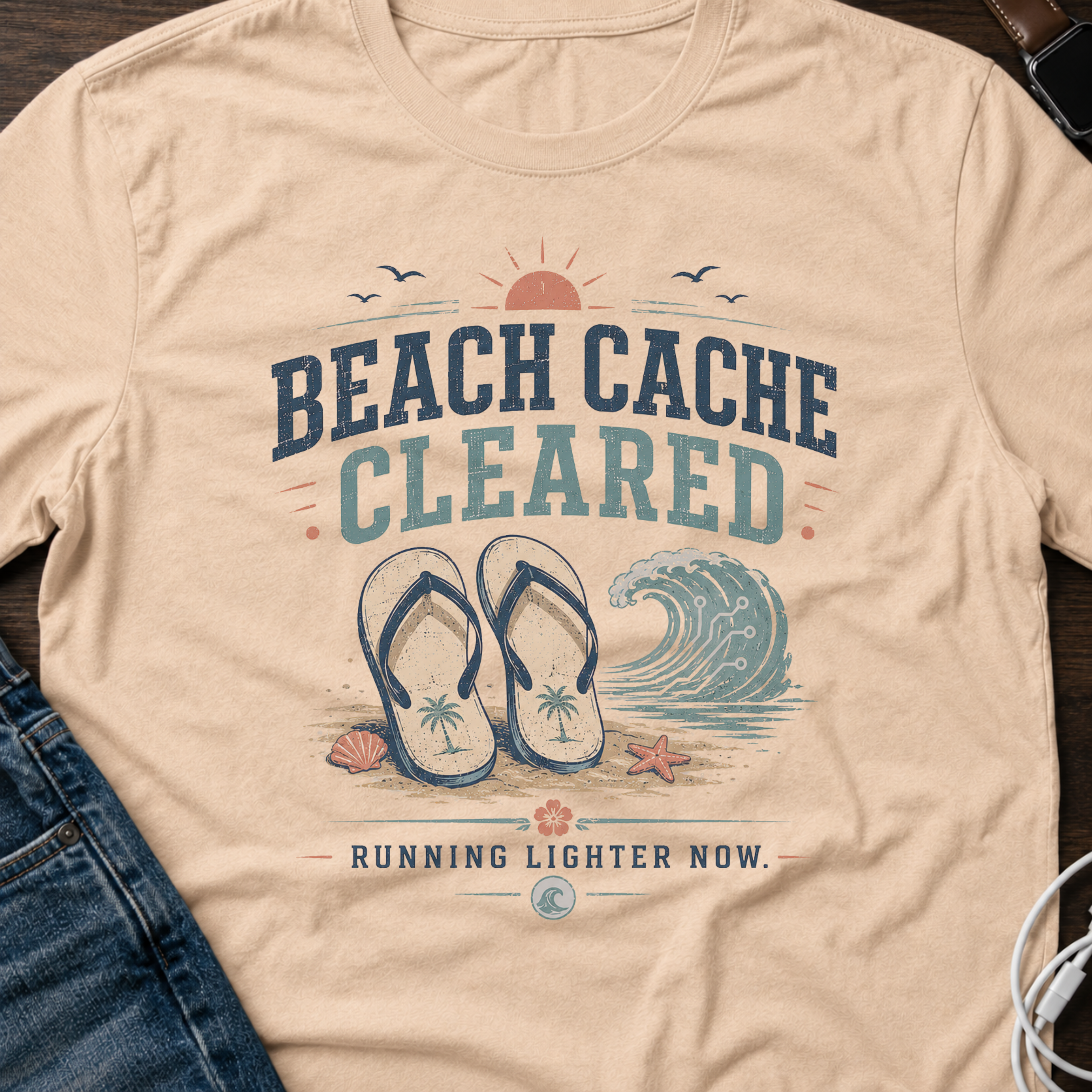 Beach Cache Cleared T-Shirt