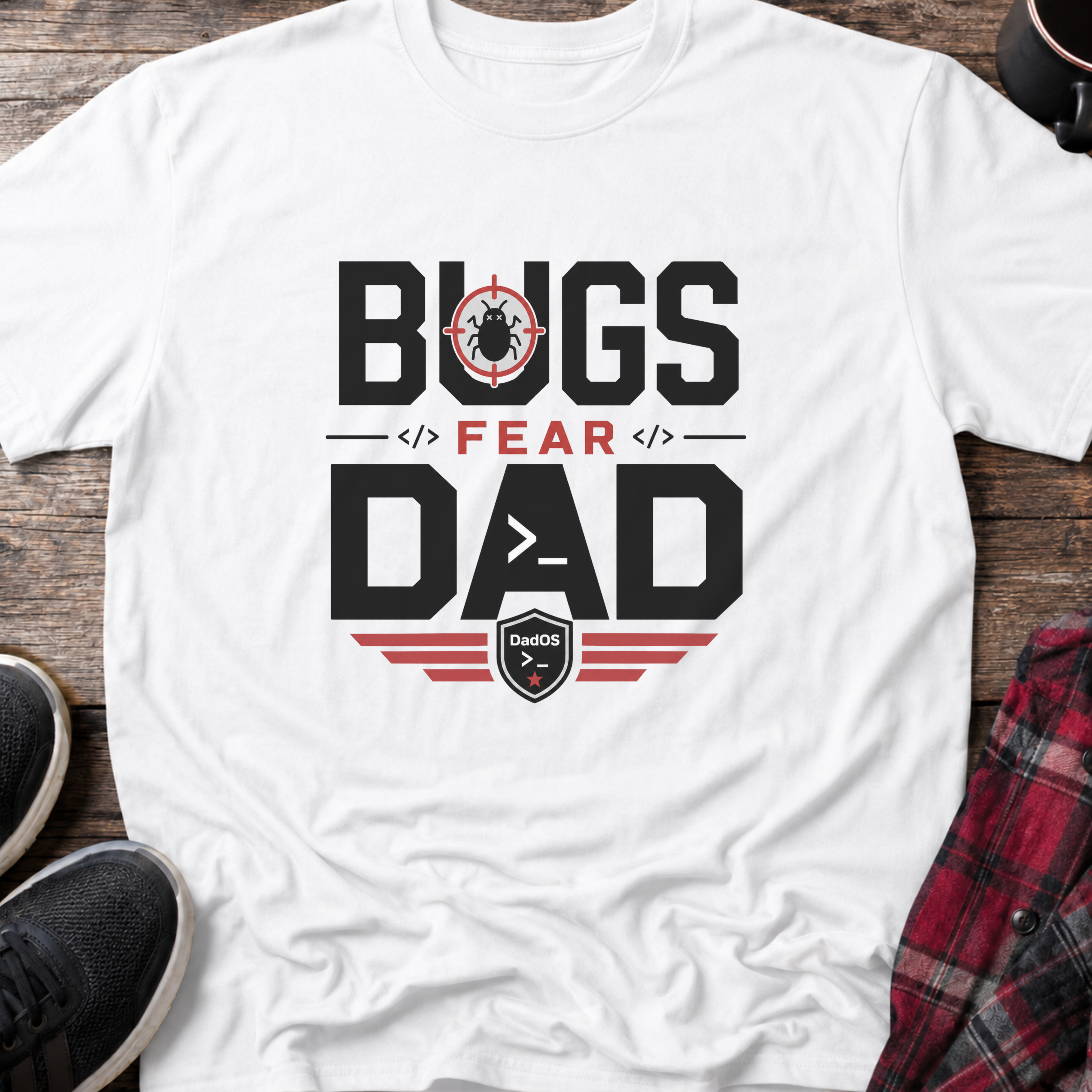 Bugs Fear Dad Dark T-Shirt