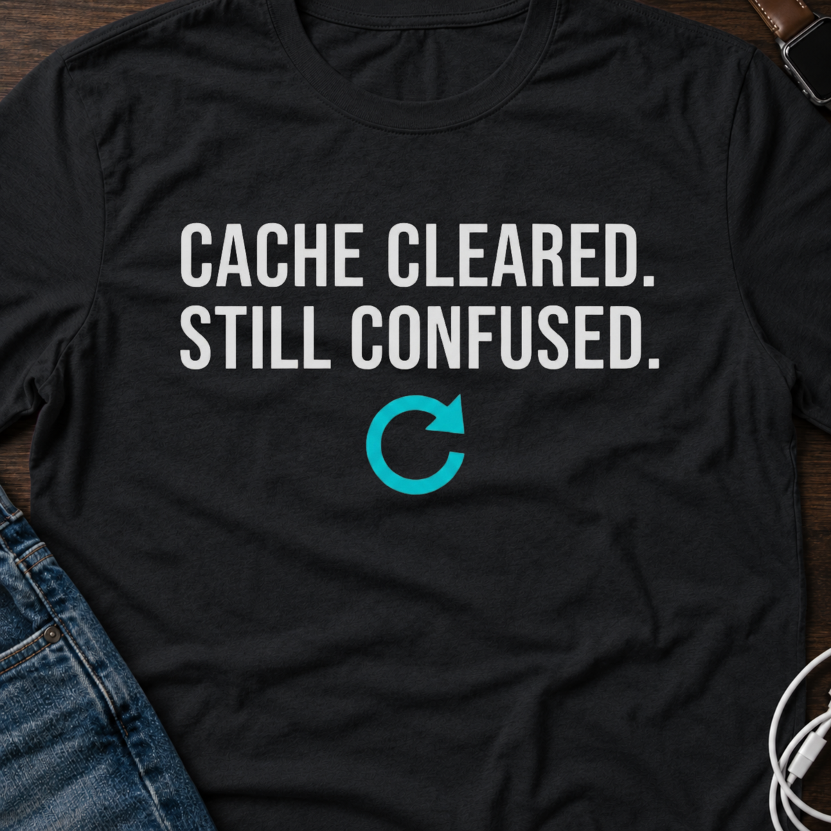 Cache Cleared. Still Confused. Basic T-Shirt