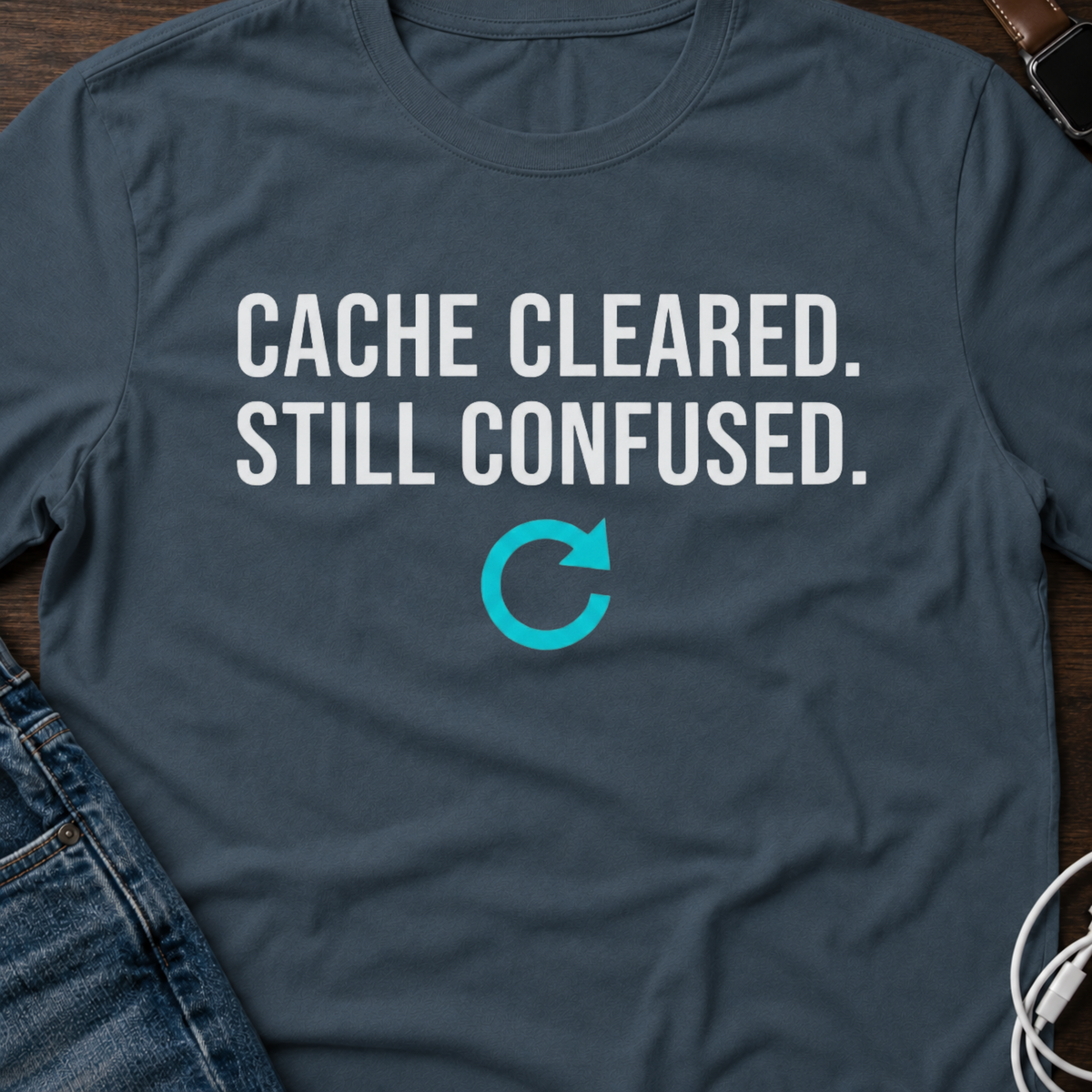 Cache Cleared. Still Confused. Basic T-Shirt