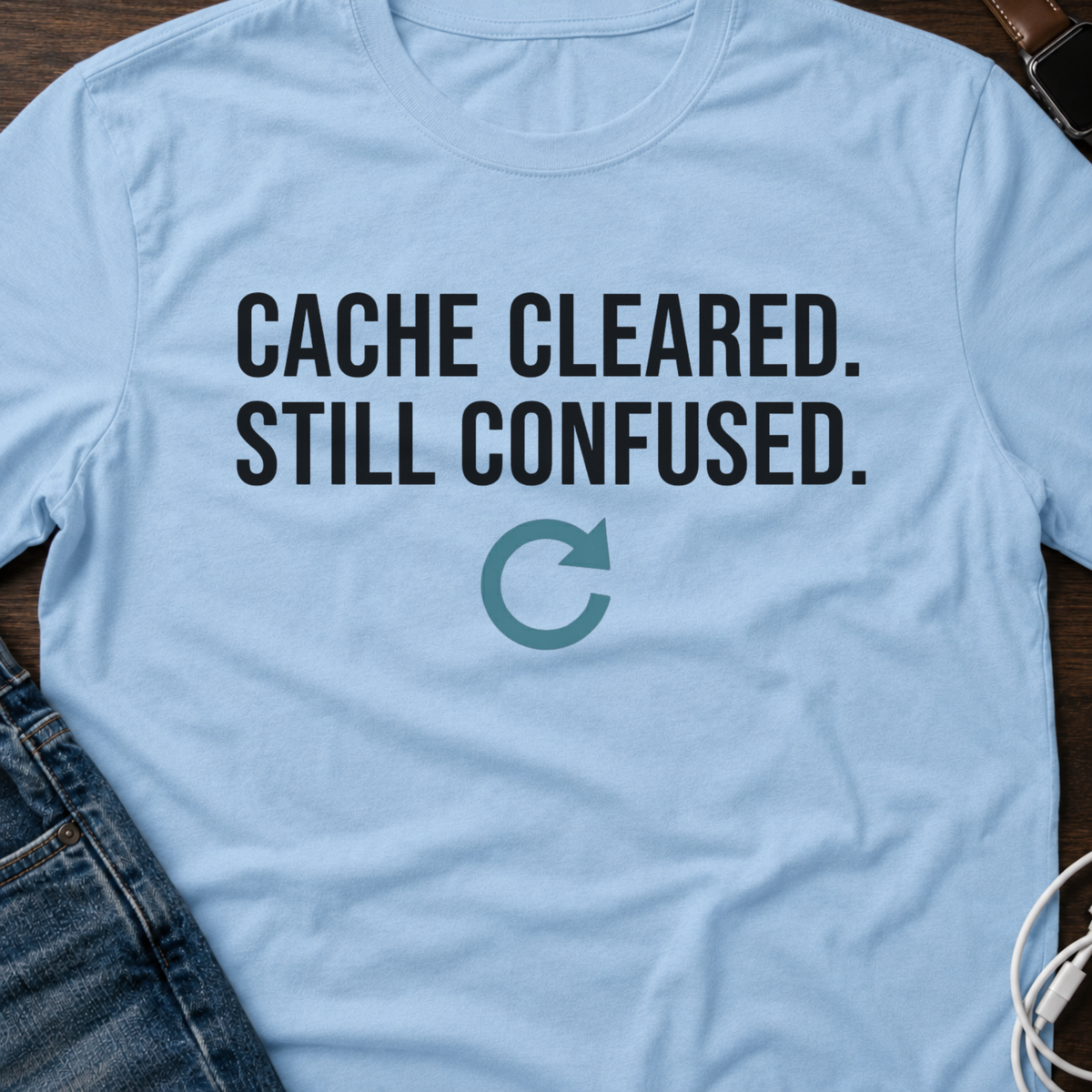 Cache Cleared. Still Confused. Basic T-Shirt
