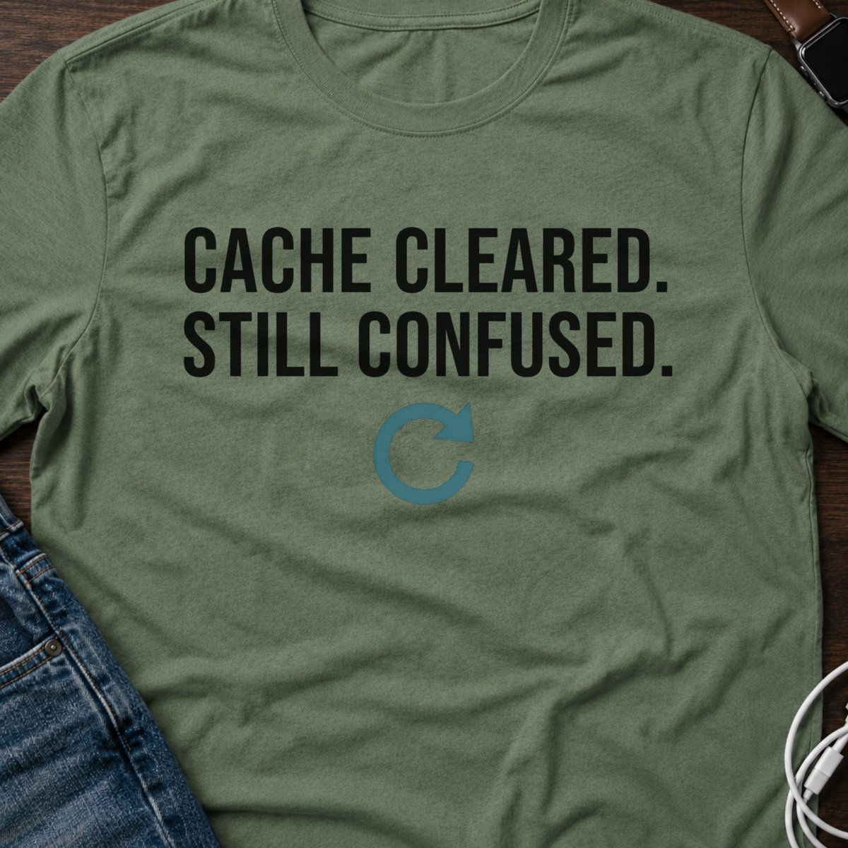 Cache Cleared. Still Confused. Basic T-Shirt