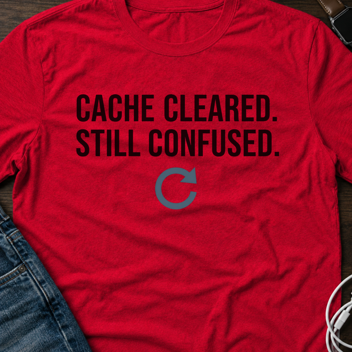 Cache Cleared. Still Confused. Basic T-Shirt