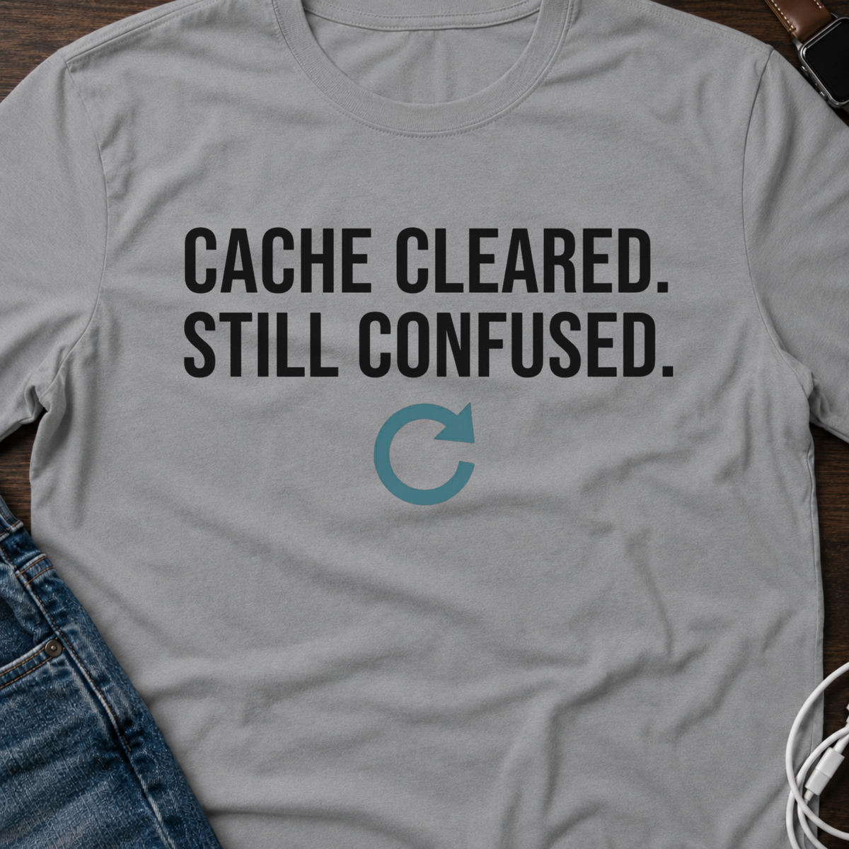 Cache Cleared. Still Confused. Basic T-Shirt