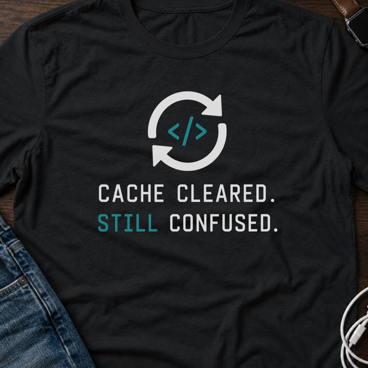 Cache Cleared. Still Confused. T-Shirt