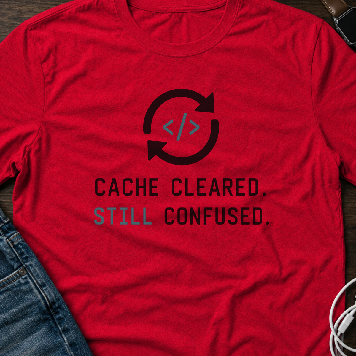 Cache Cleared. Still Confused. T-Shirt