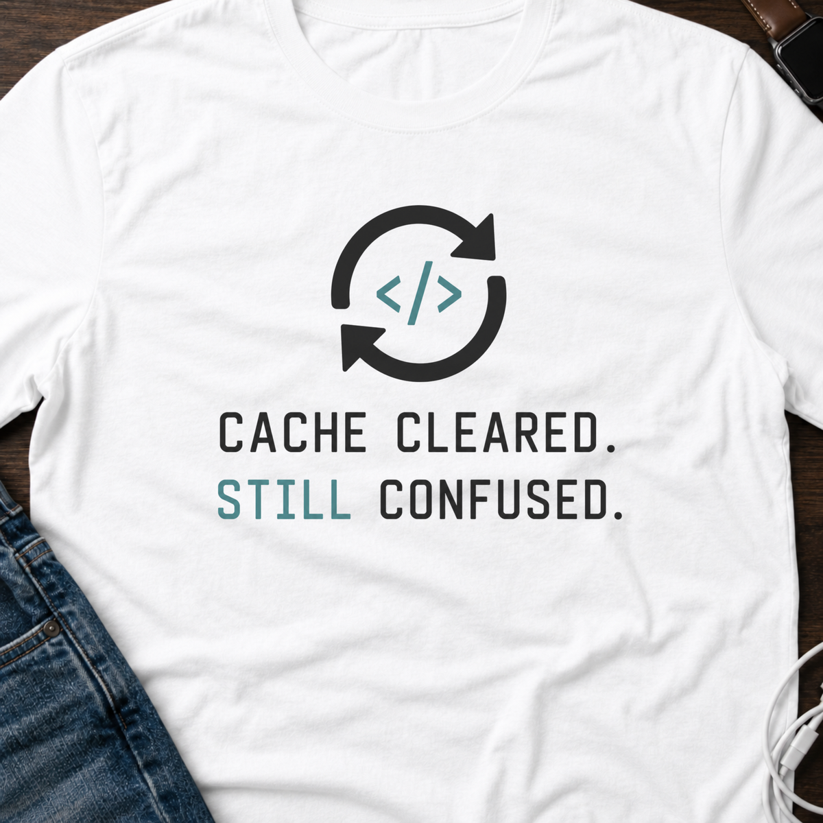 Cache Cleared. Still Confused. T-Shirt