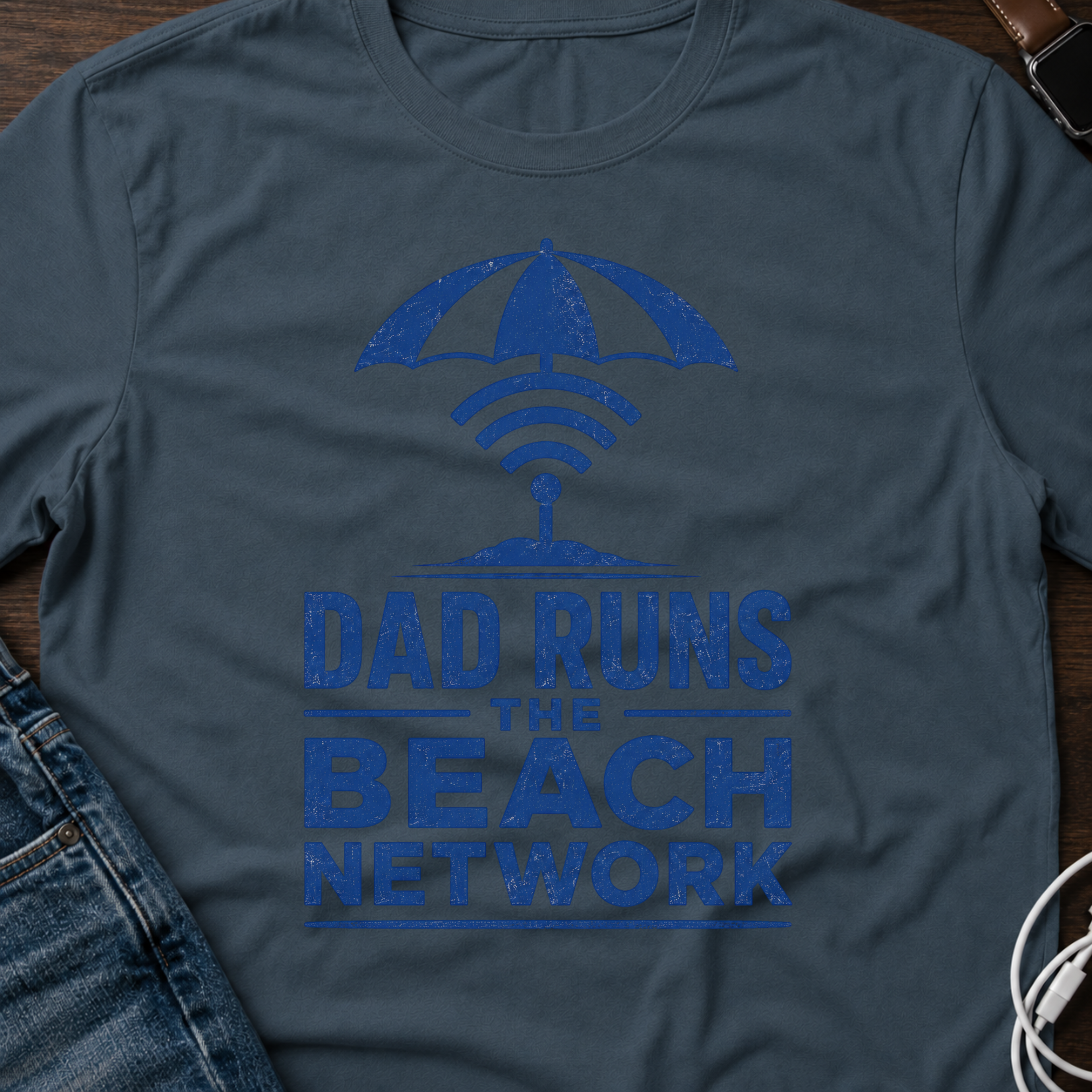 Dad Runs the Beach Network T‑Shirt