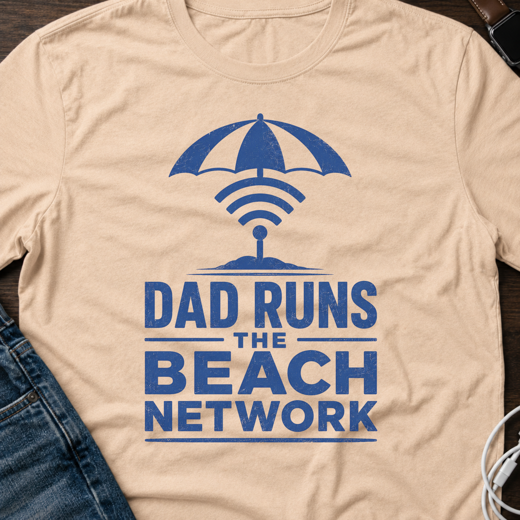 Dad Runs the Beach Network T‑Shirt