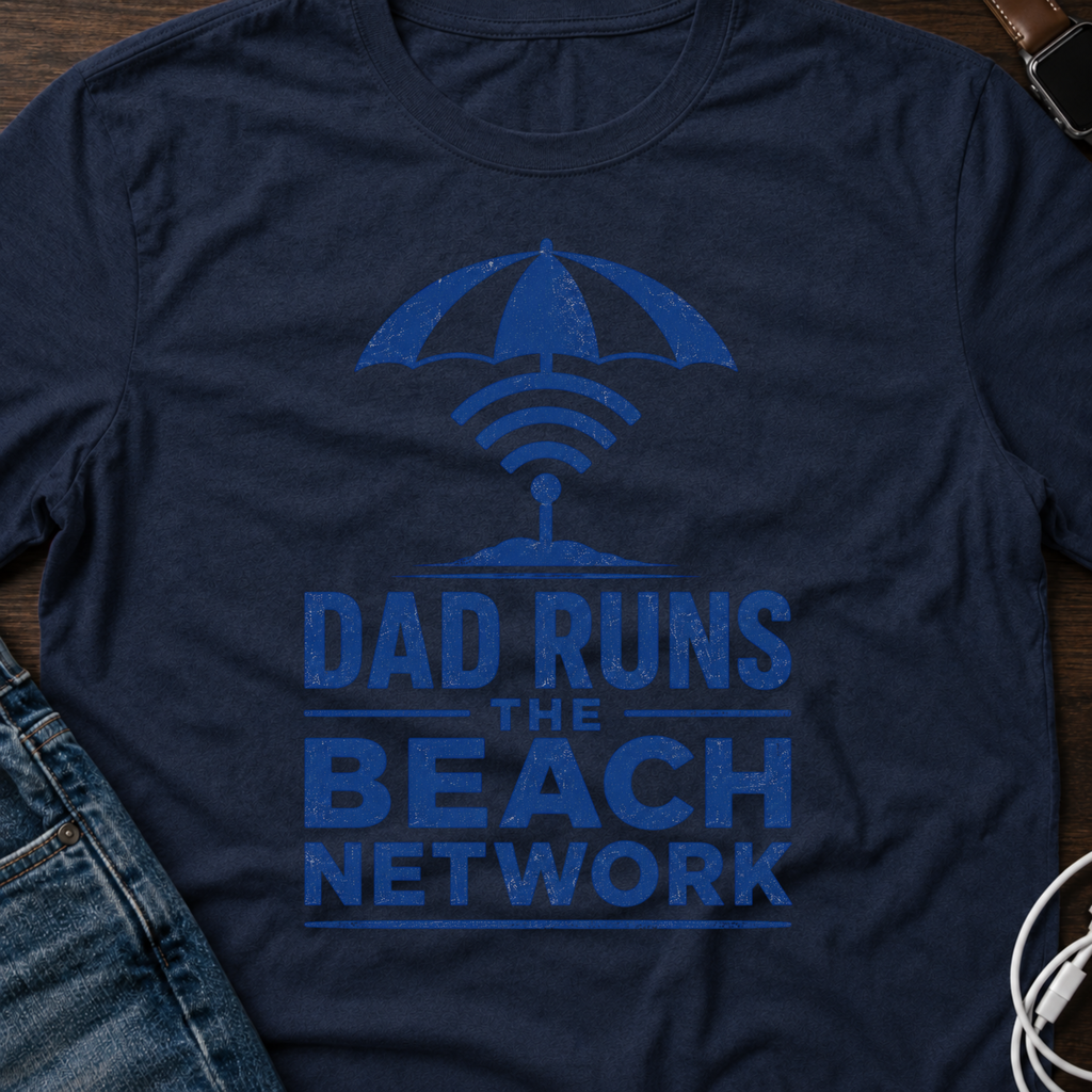 Dad Runs the Beach Network T‑Shirt