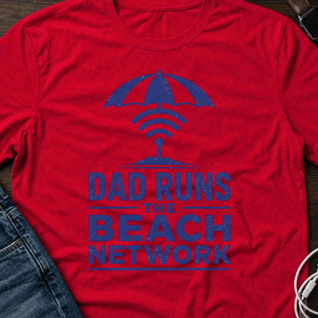 Dad Runs the Beach Network T‑Shirt