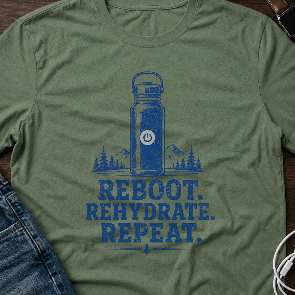 Reboot. Rehydrate. Repeat. T-Shirt