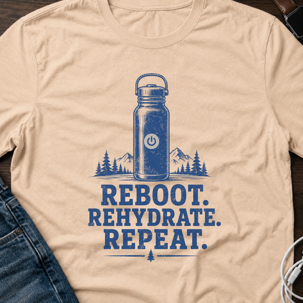 Reboot. Rehydrate. Repeat. T-Shirt